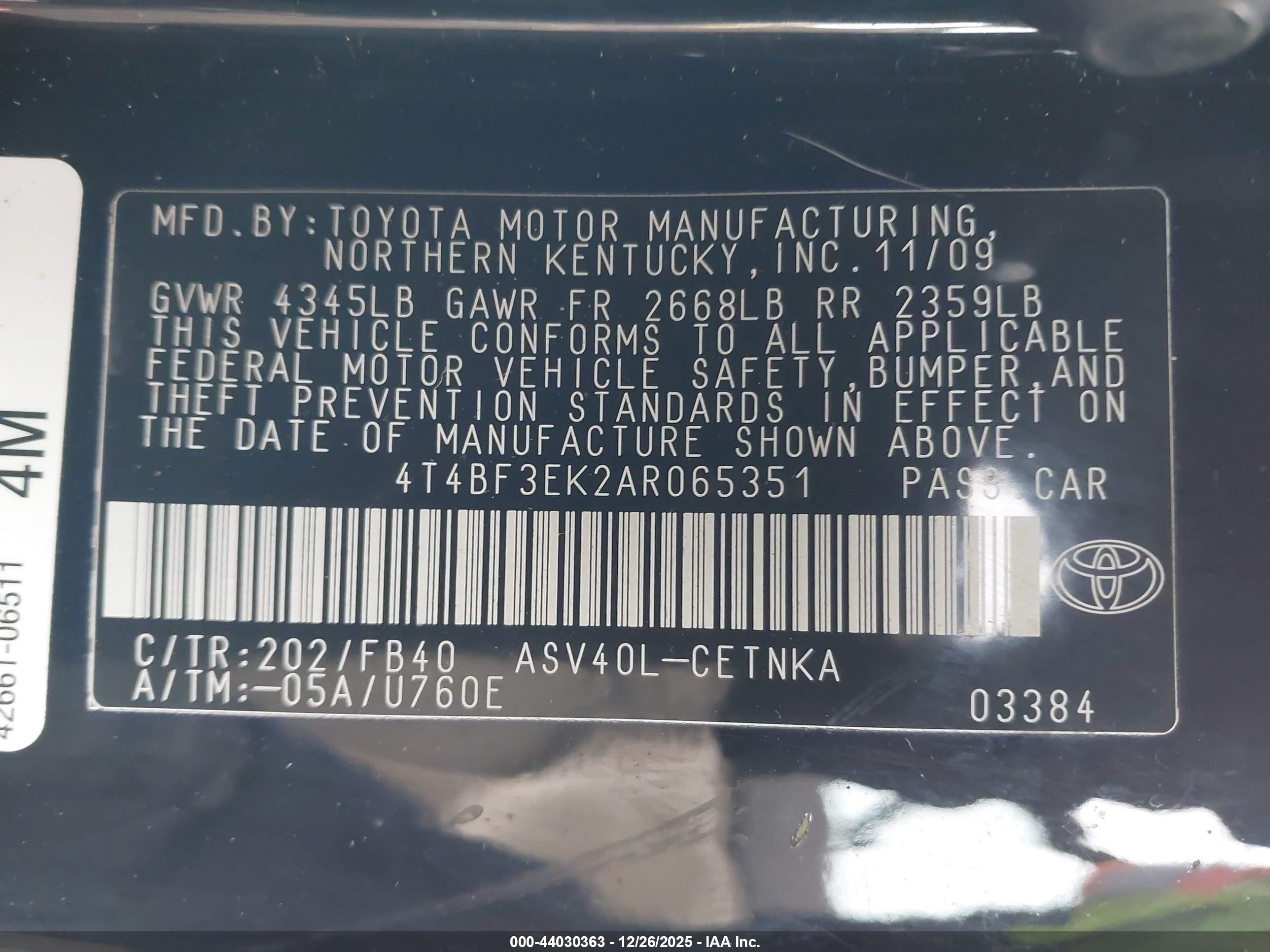 TOYOTA CAMRY image 9