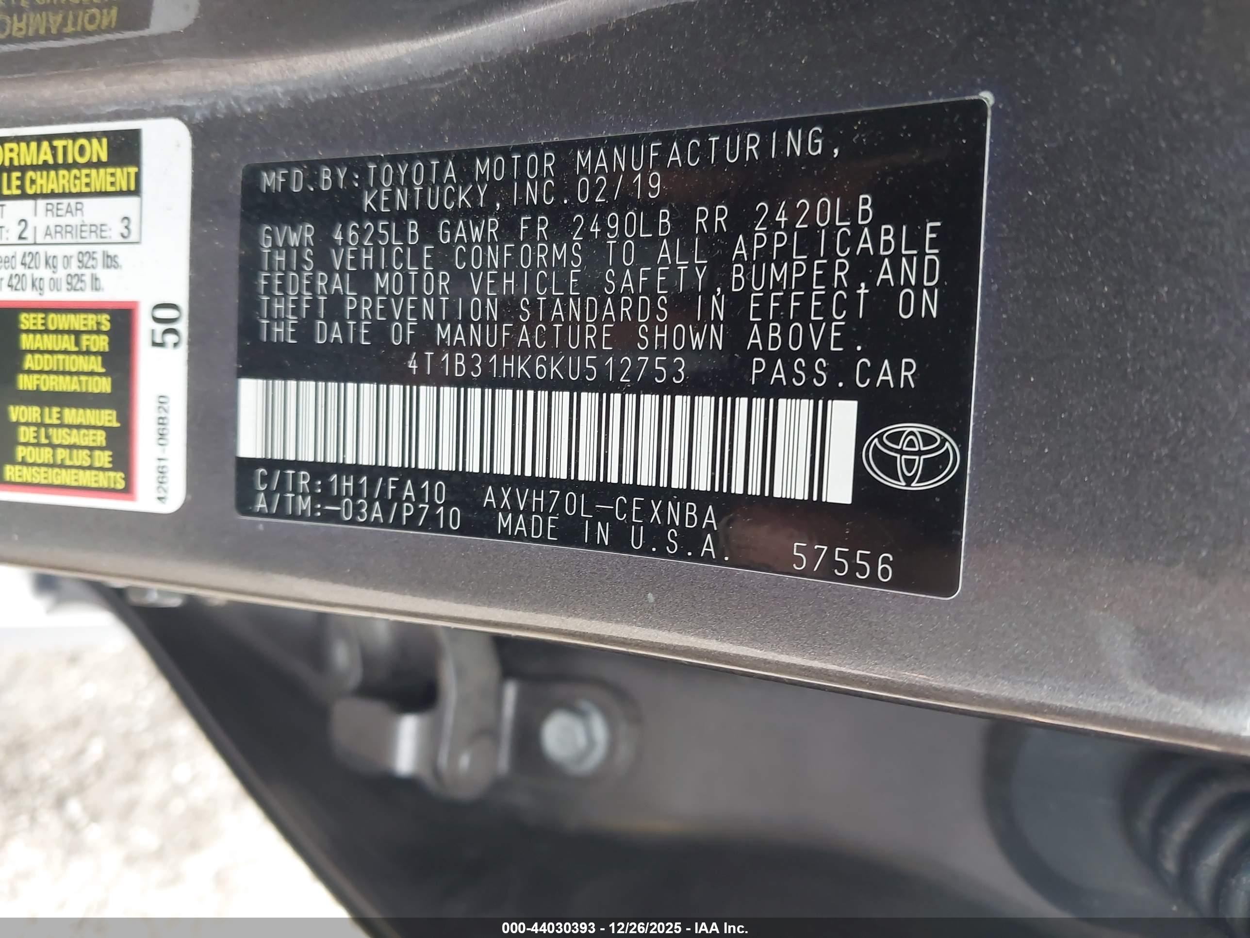 TOYOTA CAMRY image 9