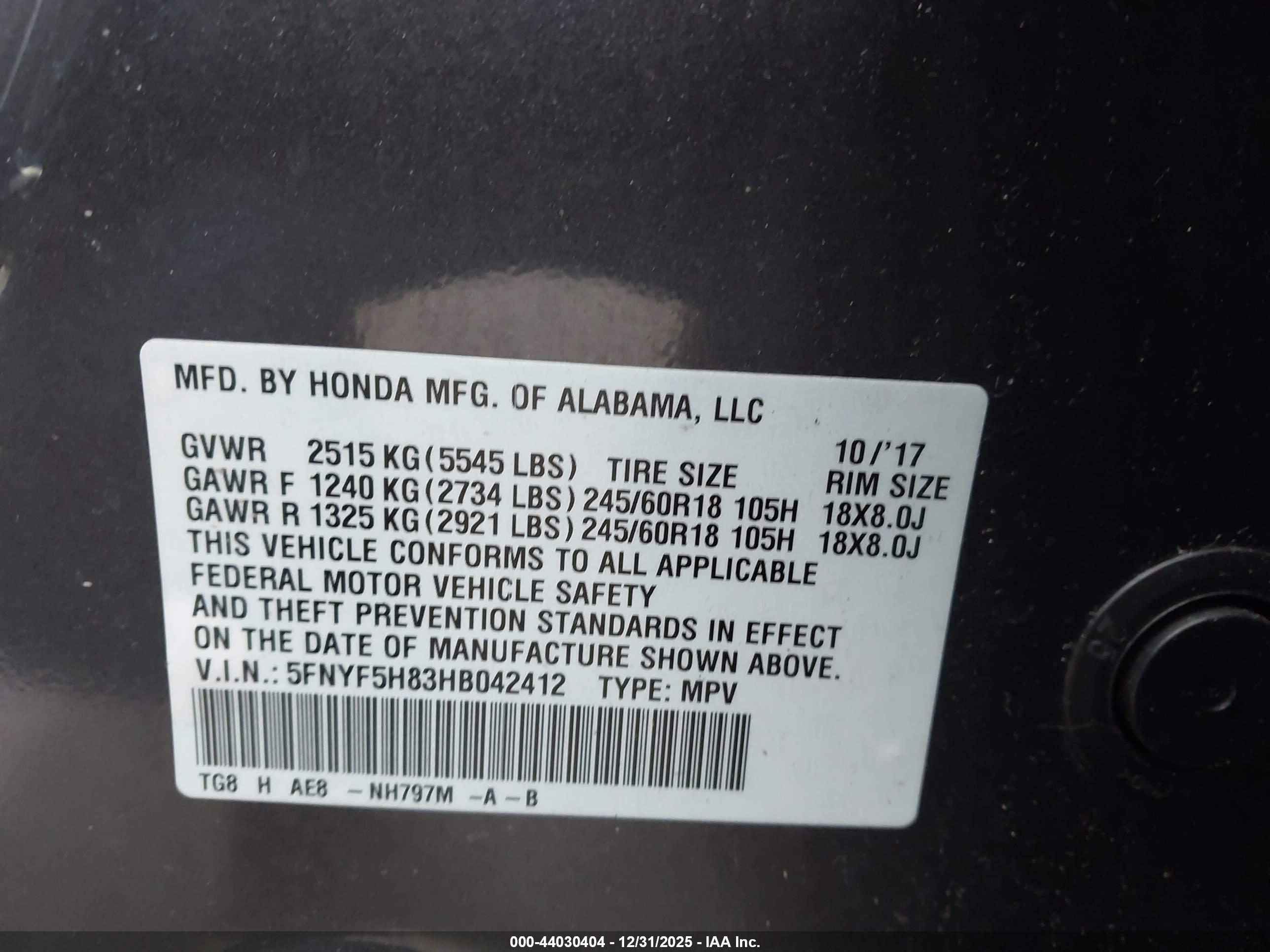 HONDA PILOT image 9