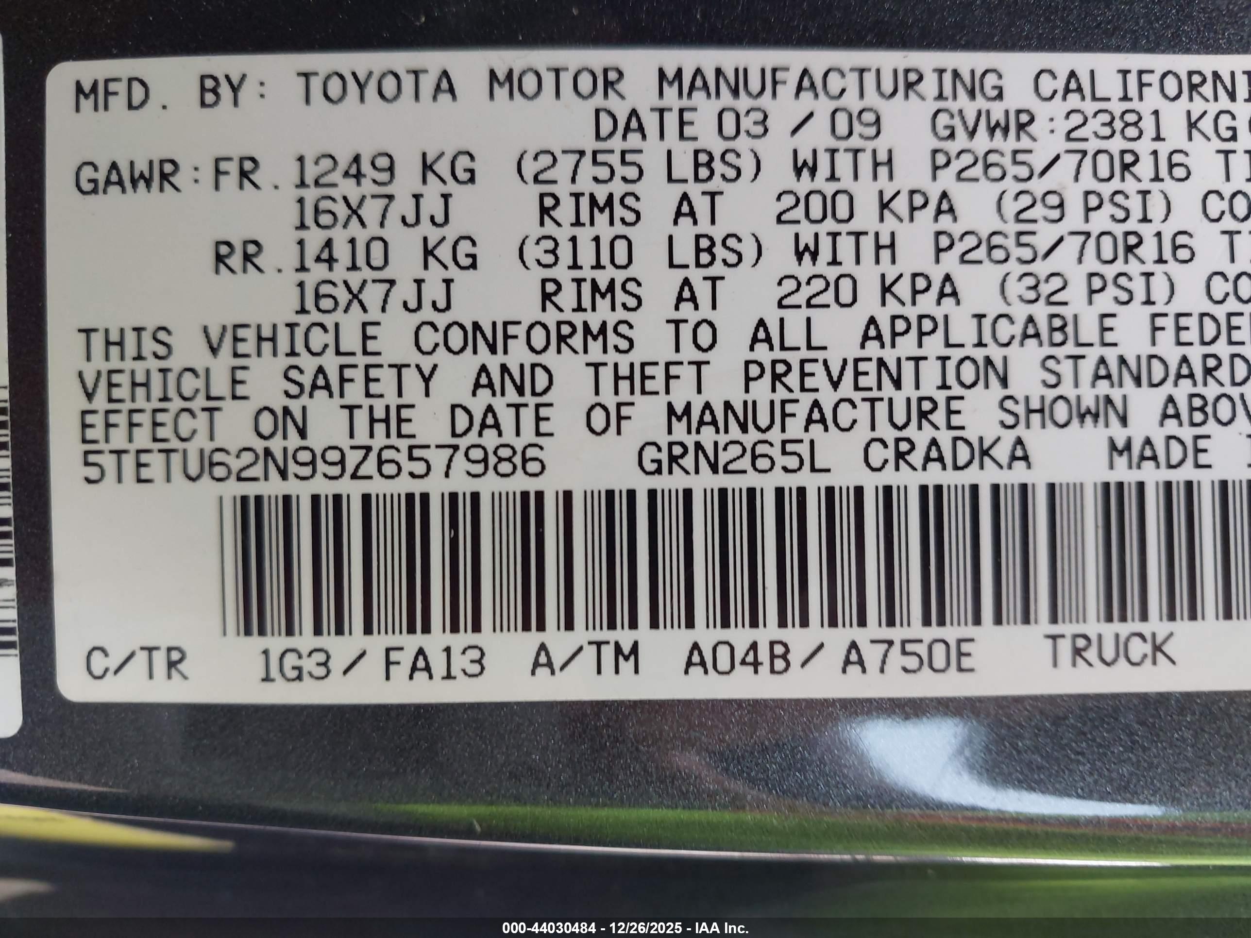 TOYOTA TACOMA image 9