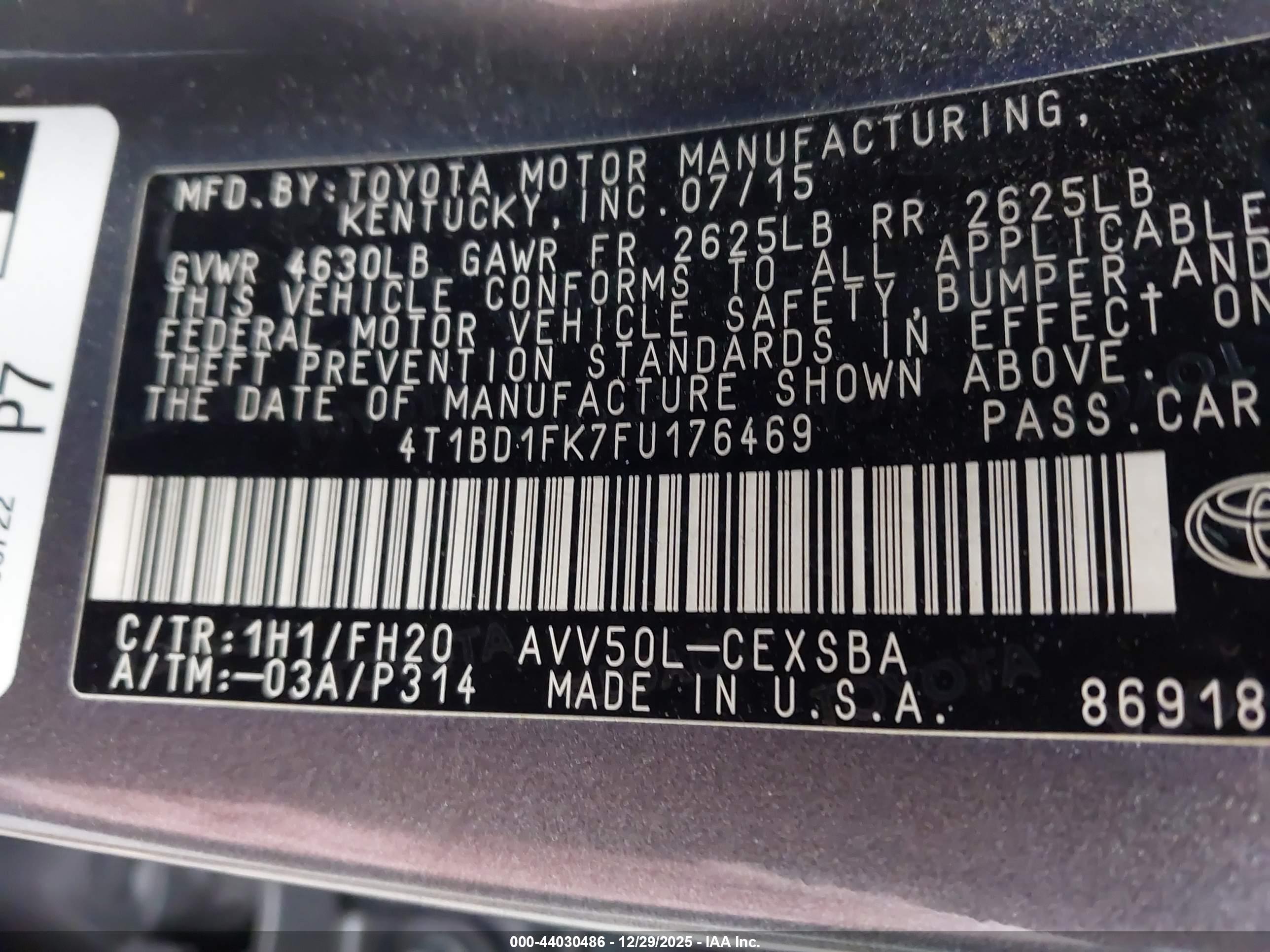 TOYOTA CAMRY image 9