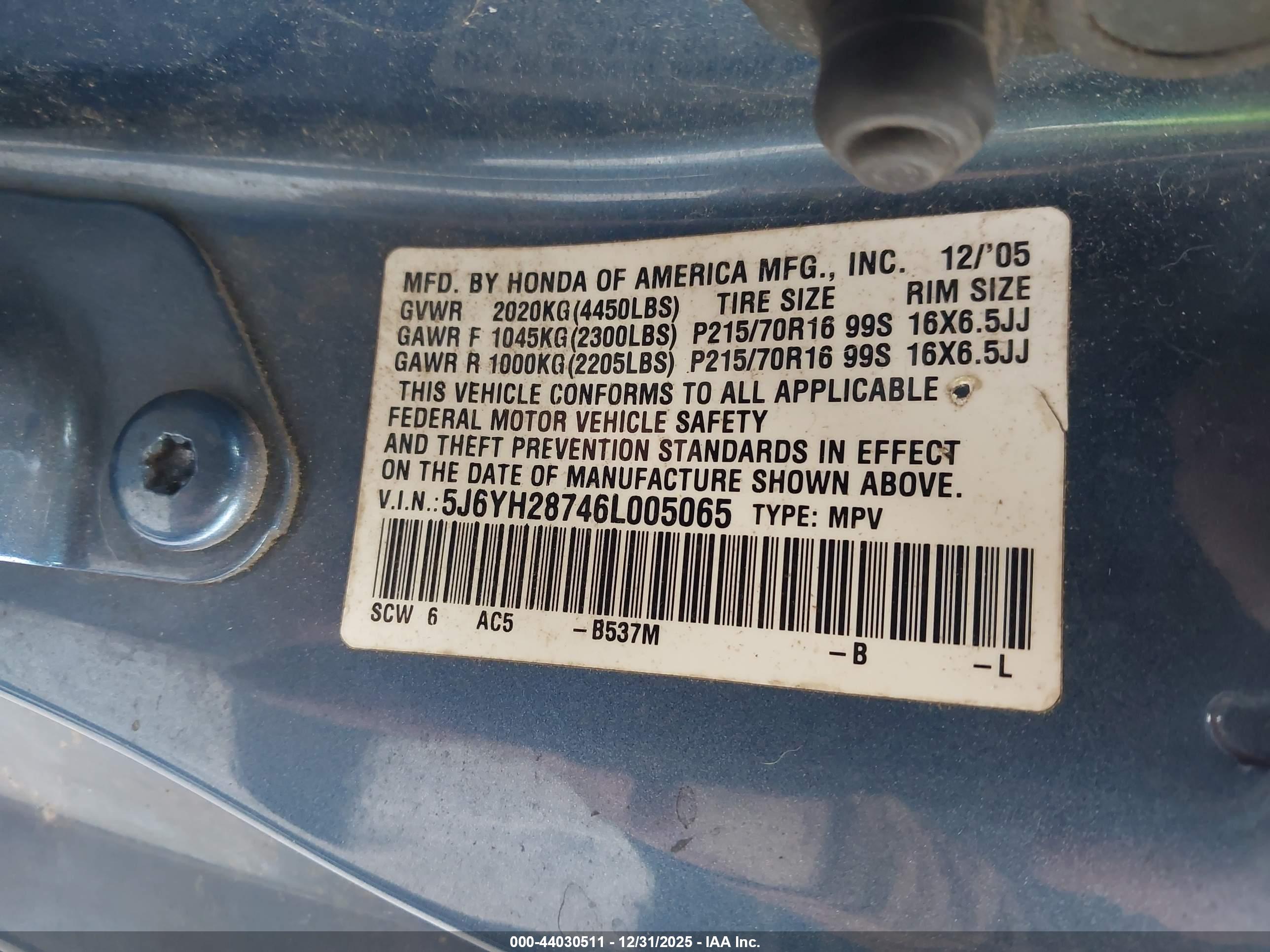 HONDA ELEMENT image 9