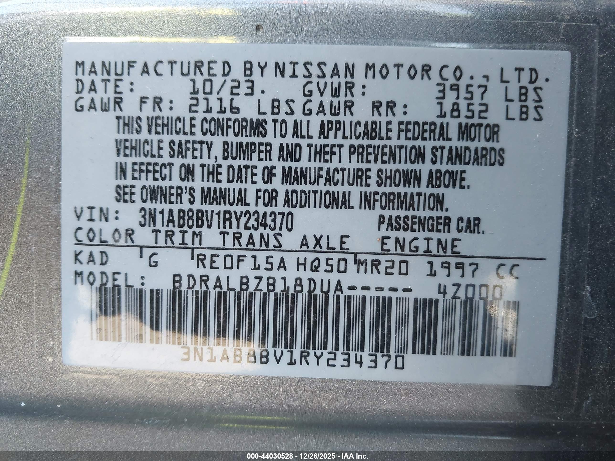 NISSAN SENTRA image 9
