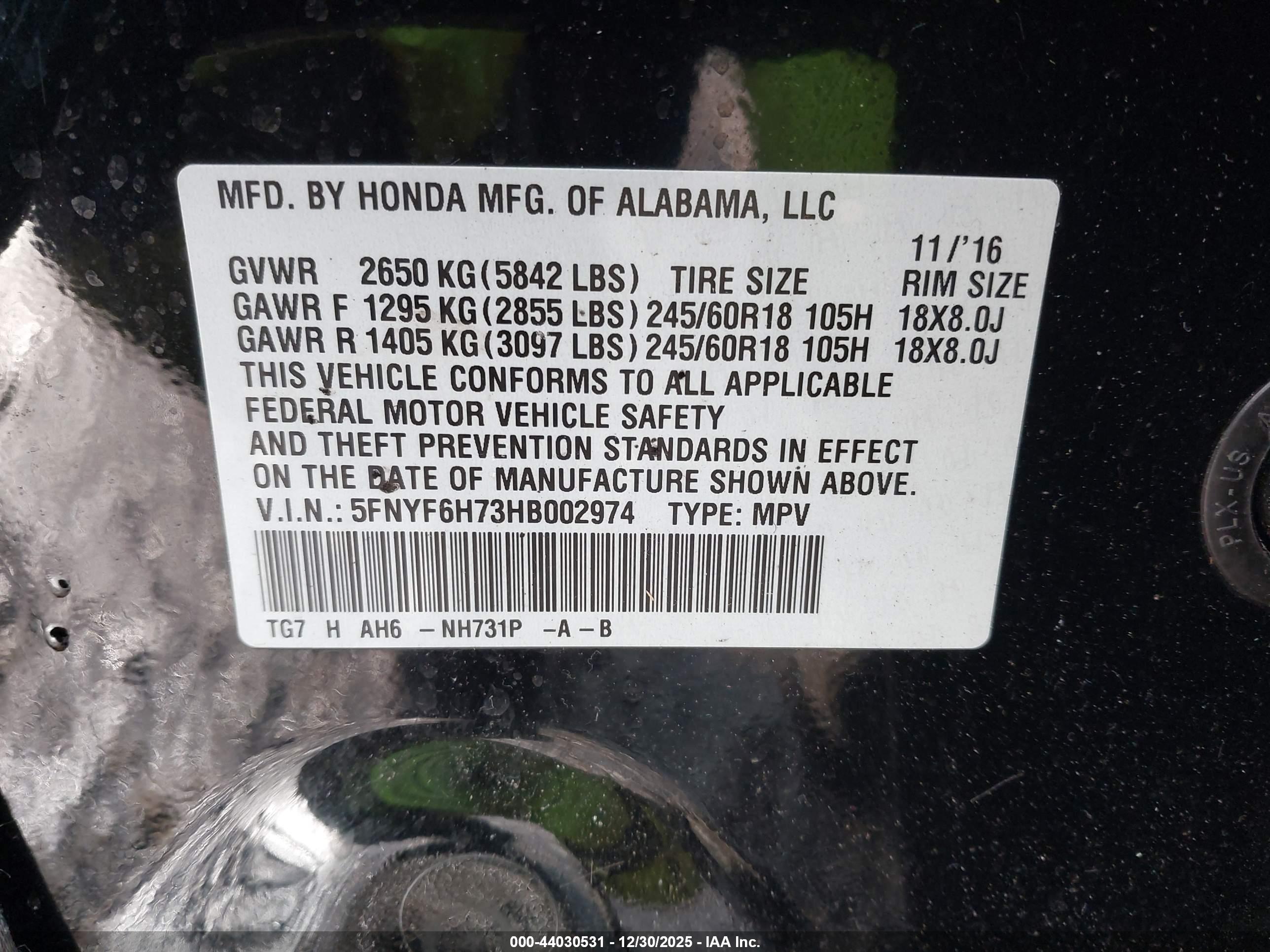 HONDA PILOT image 9