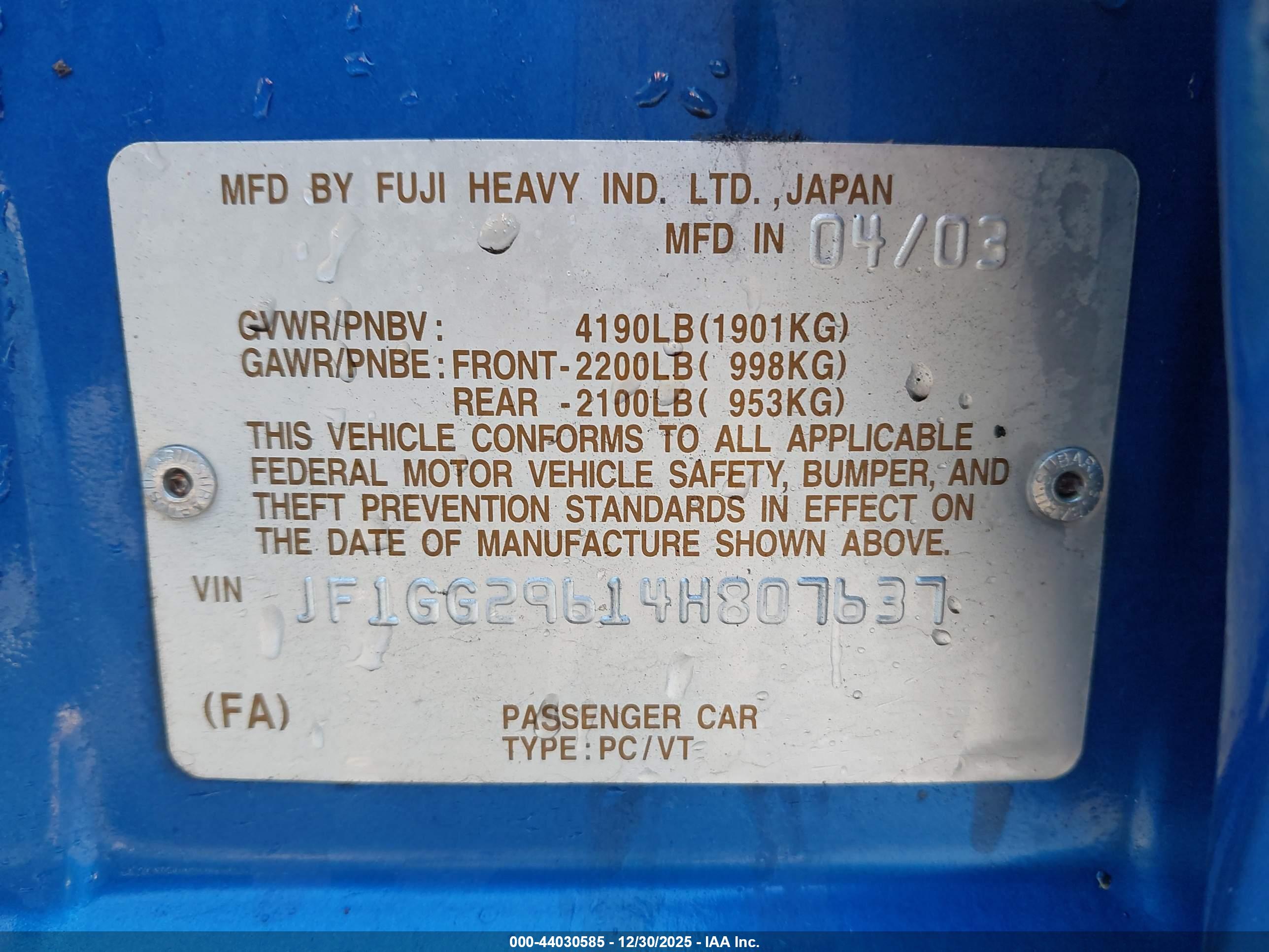 SUBARU IMPREZA image 9