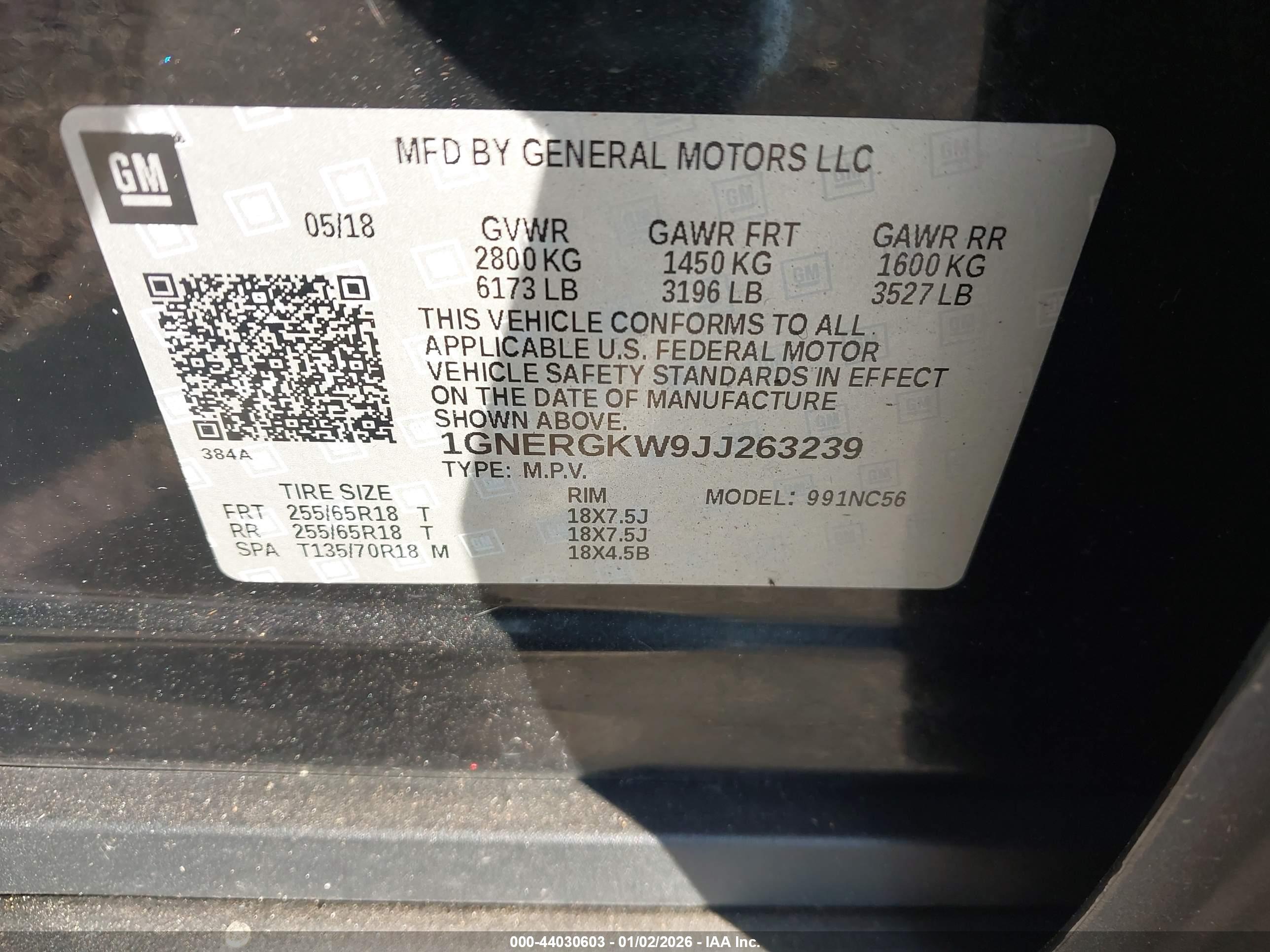 CHEVROLET TRAVERSE image 9