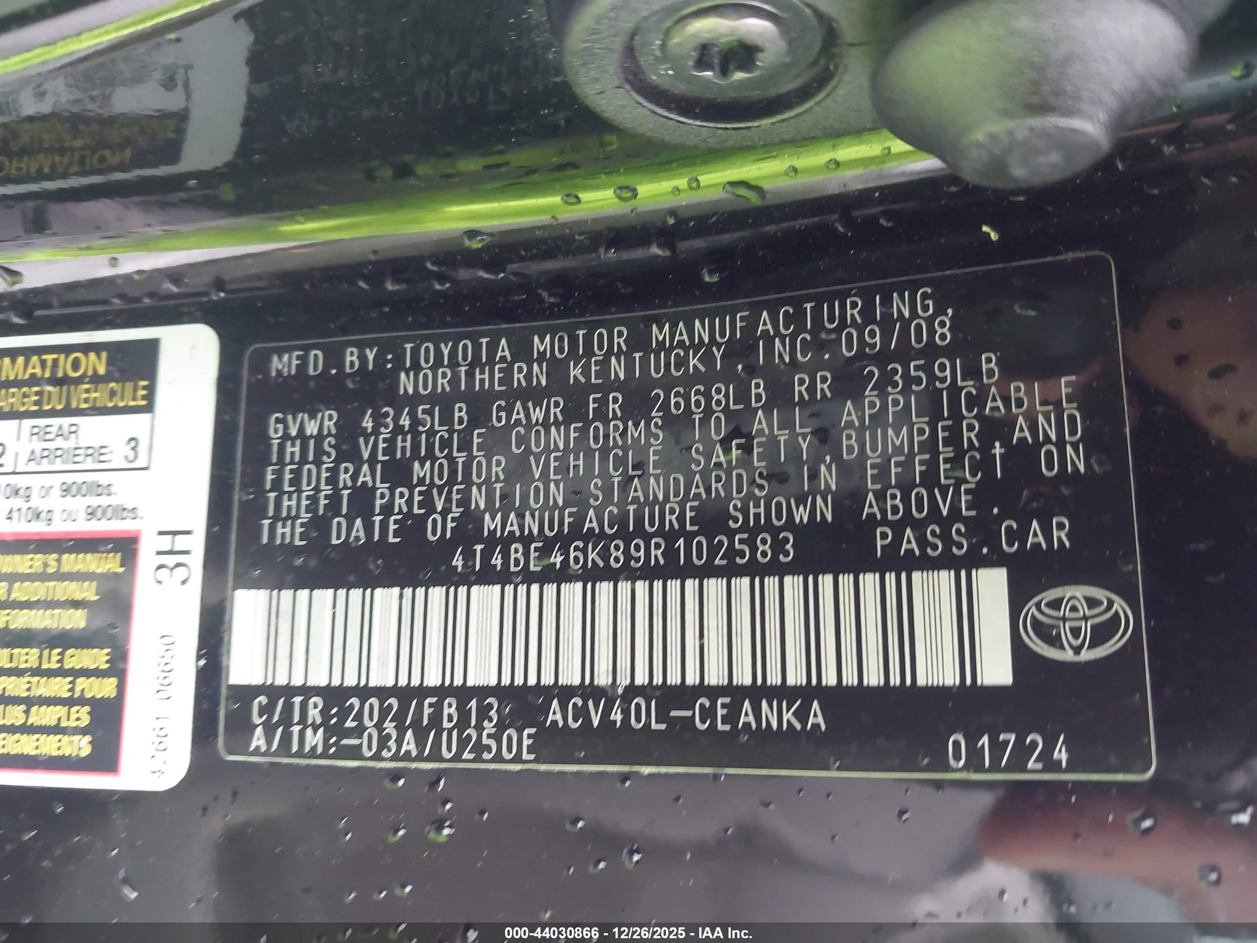 TOYOTA CAMRY image 9
