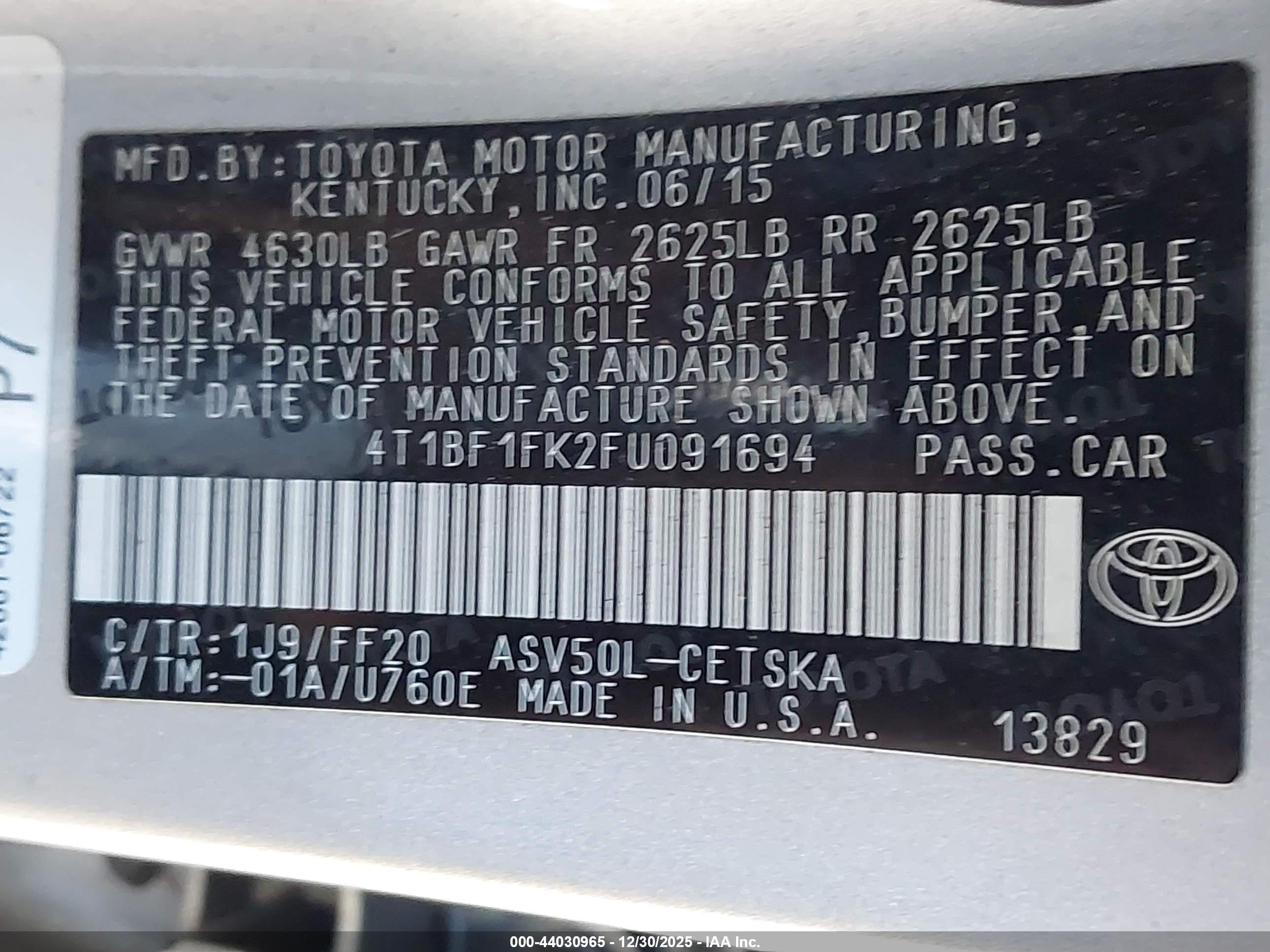 TOYOTA CAMRY image 9