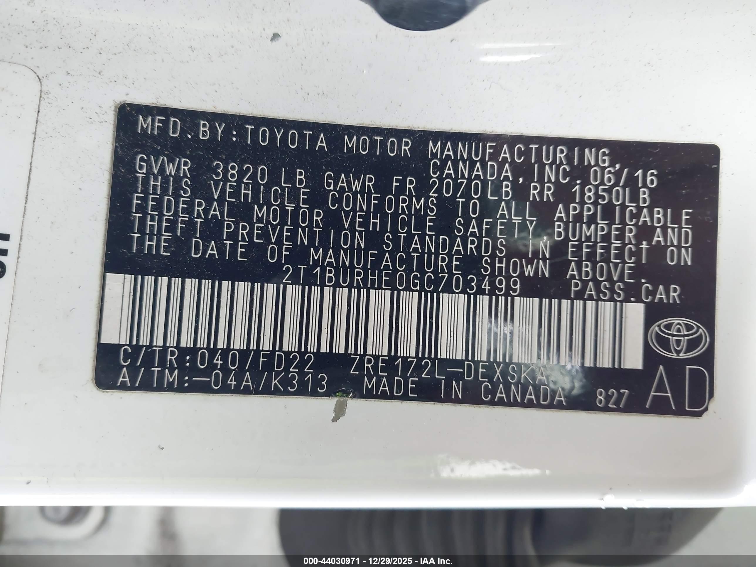 TOYOTA COROLLA image 9