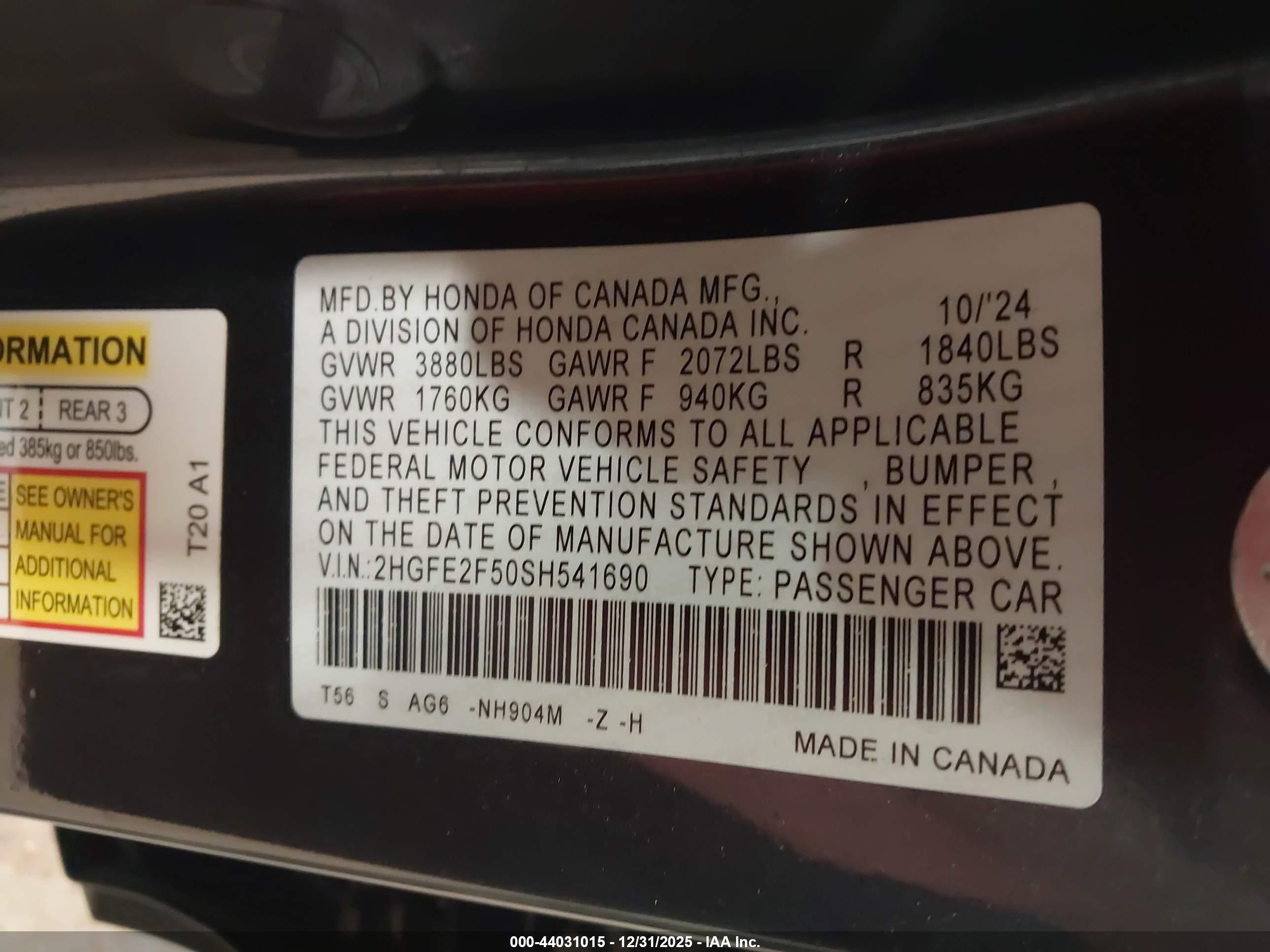 HONDA CIVIC image 9