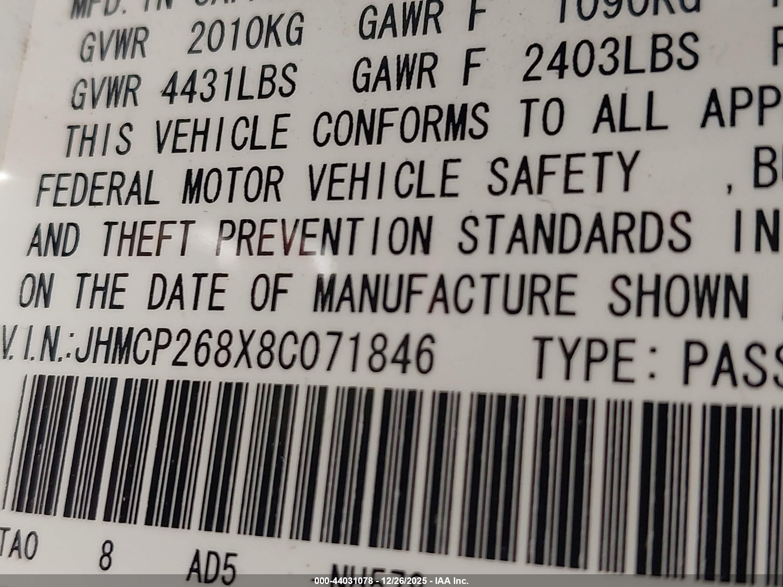 HONDA ACCORD image 9
