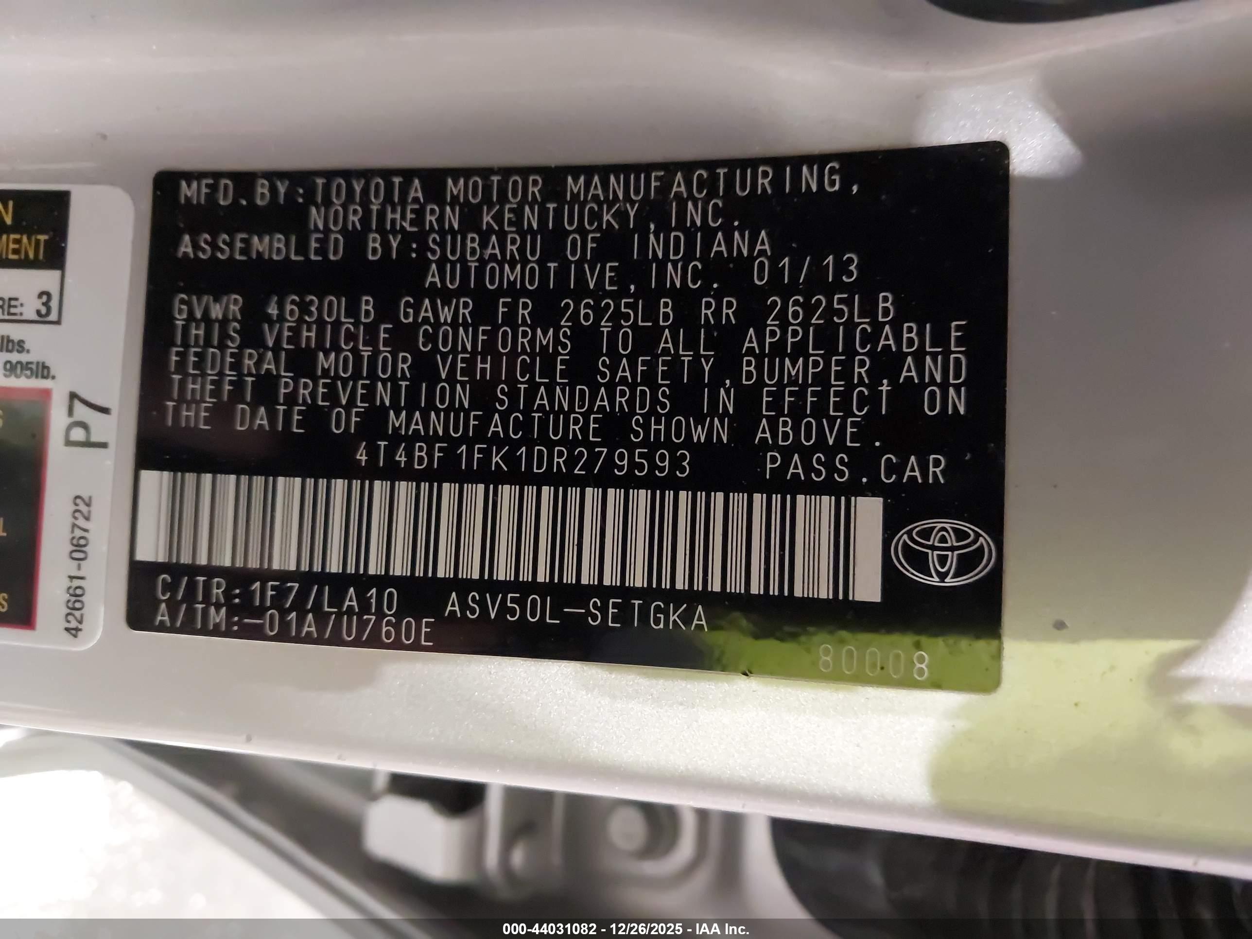 TOYOTA CAMRY image 9