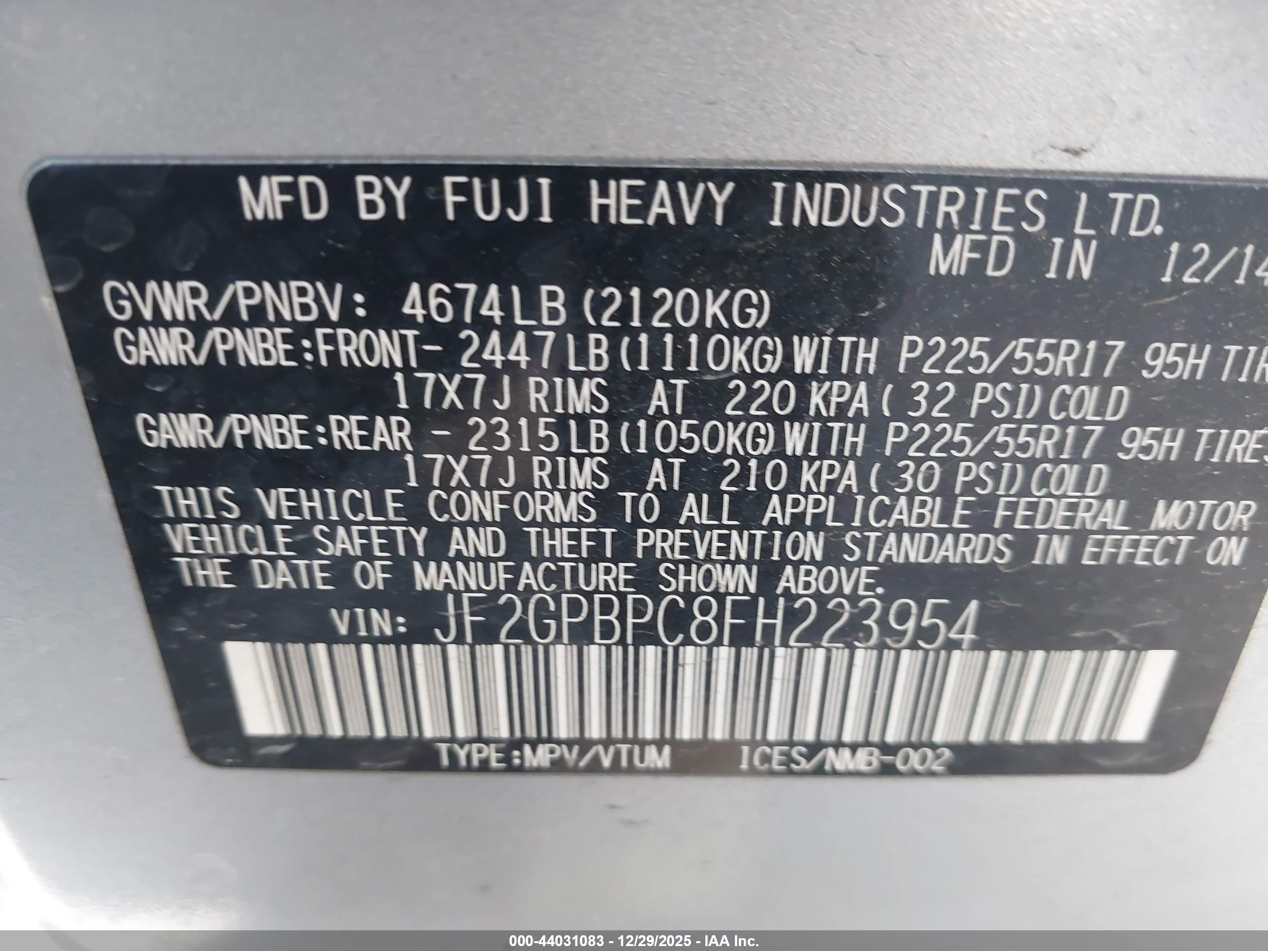 SUBARU XV image 9
