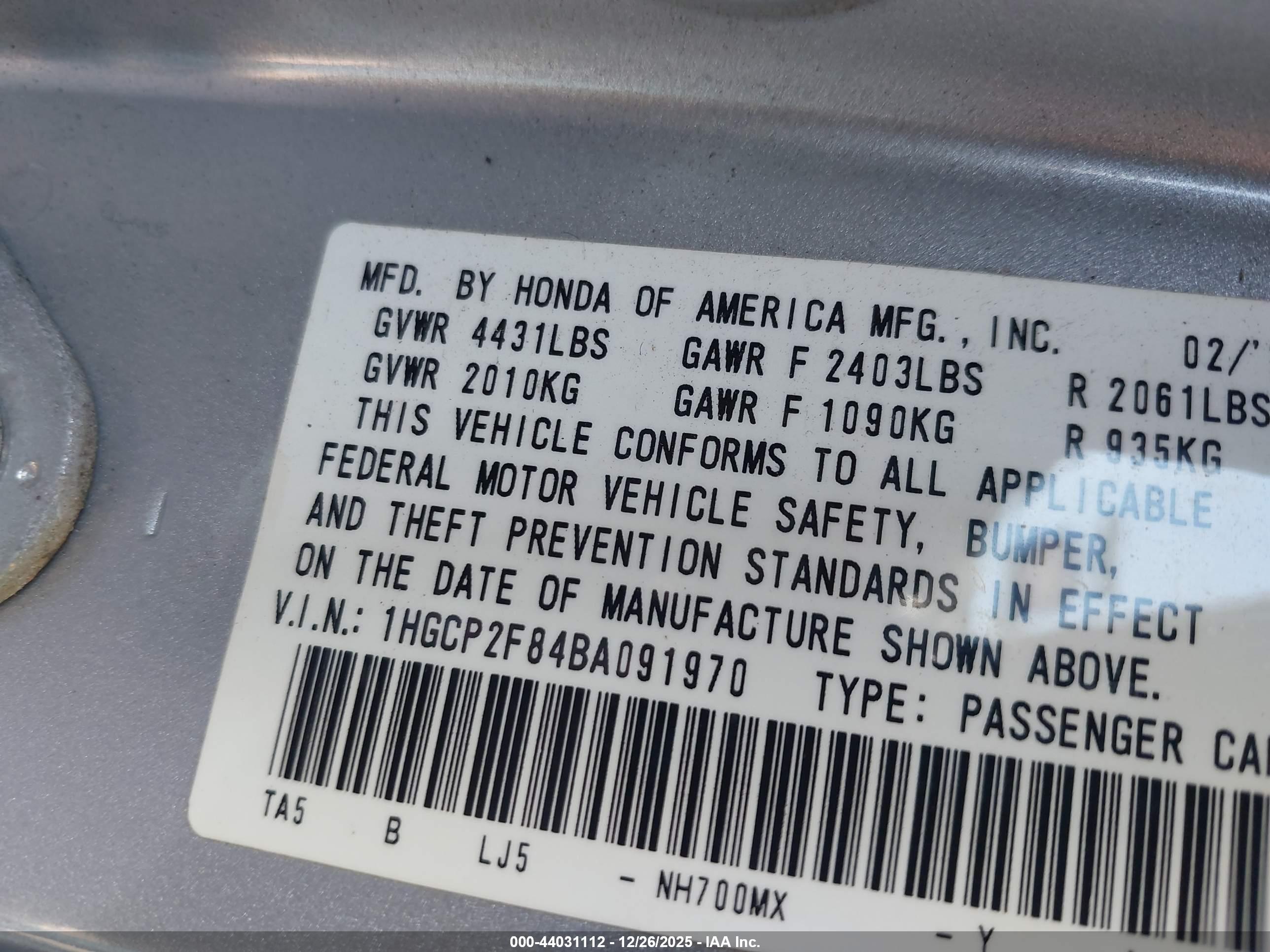 HONDA ACCORD image 9
