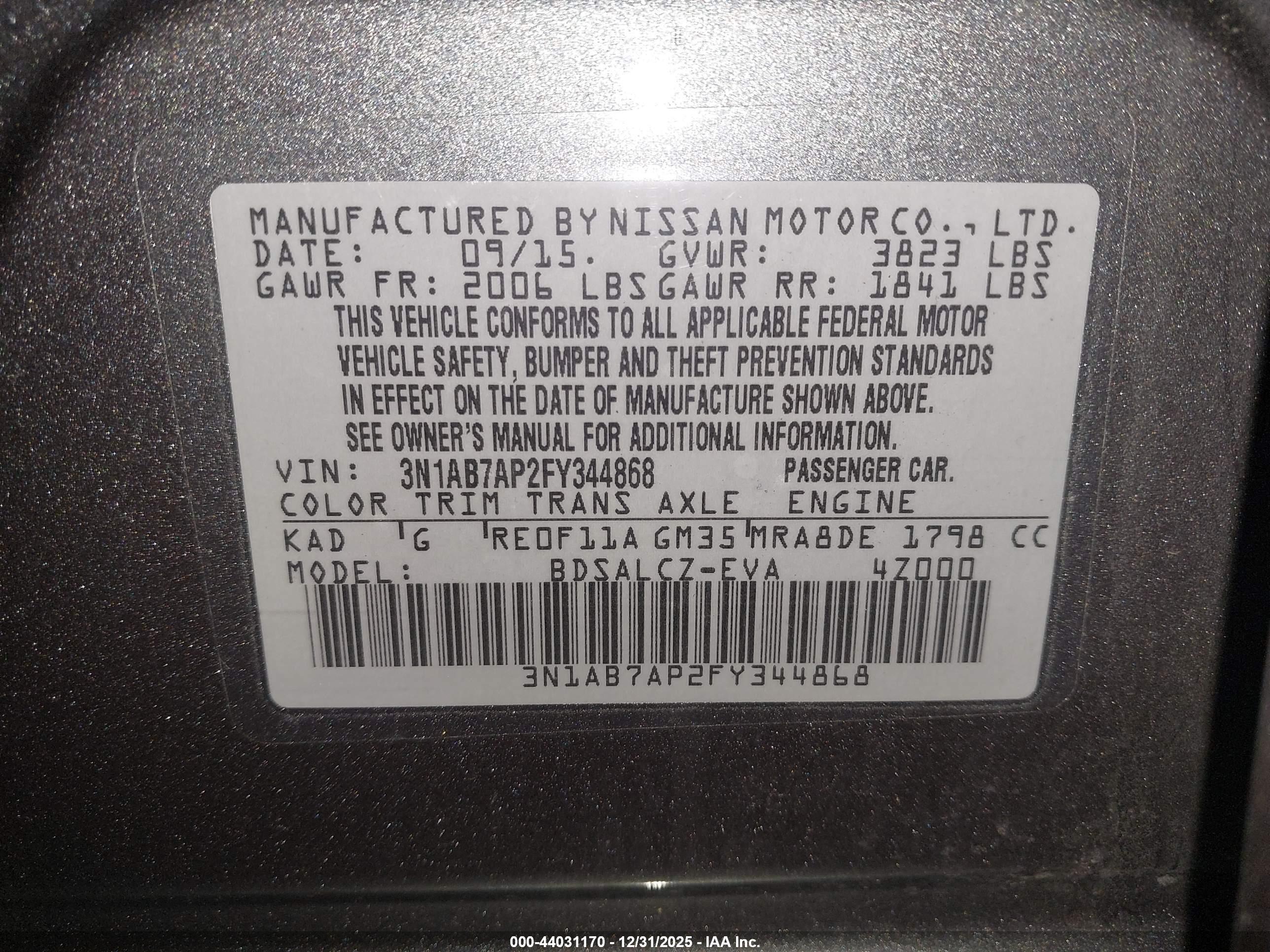NISSAN SENTRA image 9
