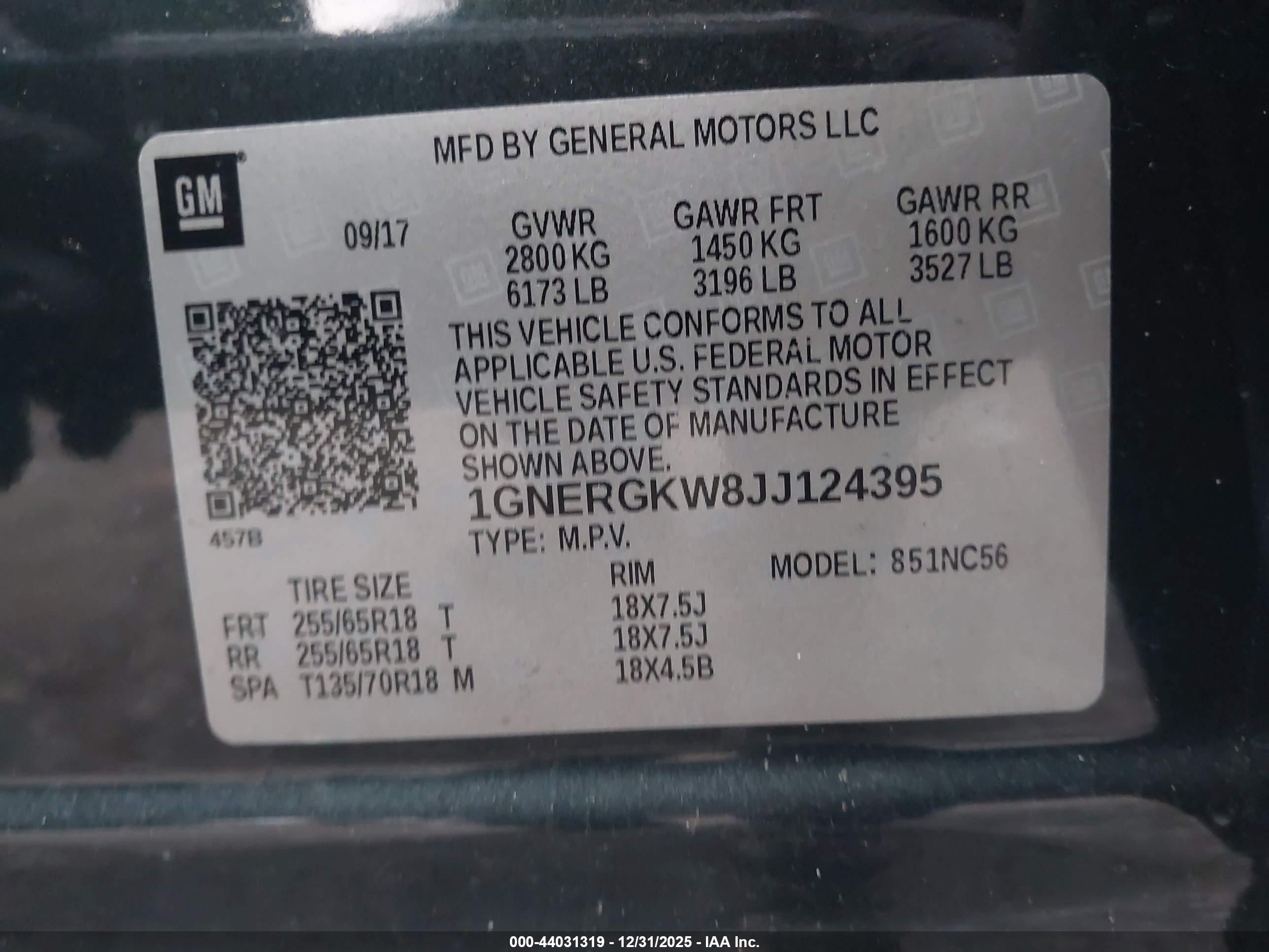 CHEVROLET TRAVERSE image 9