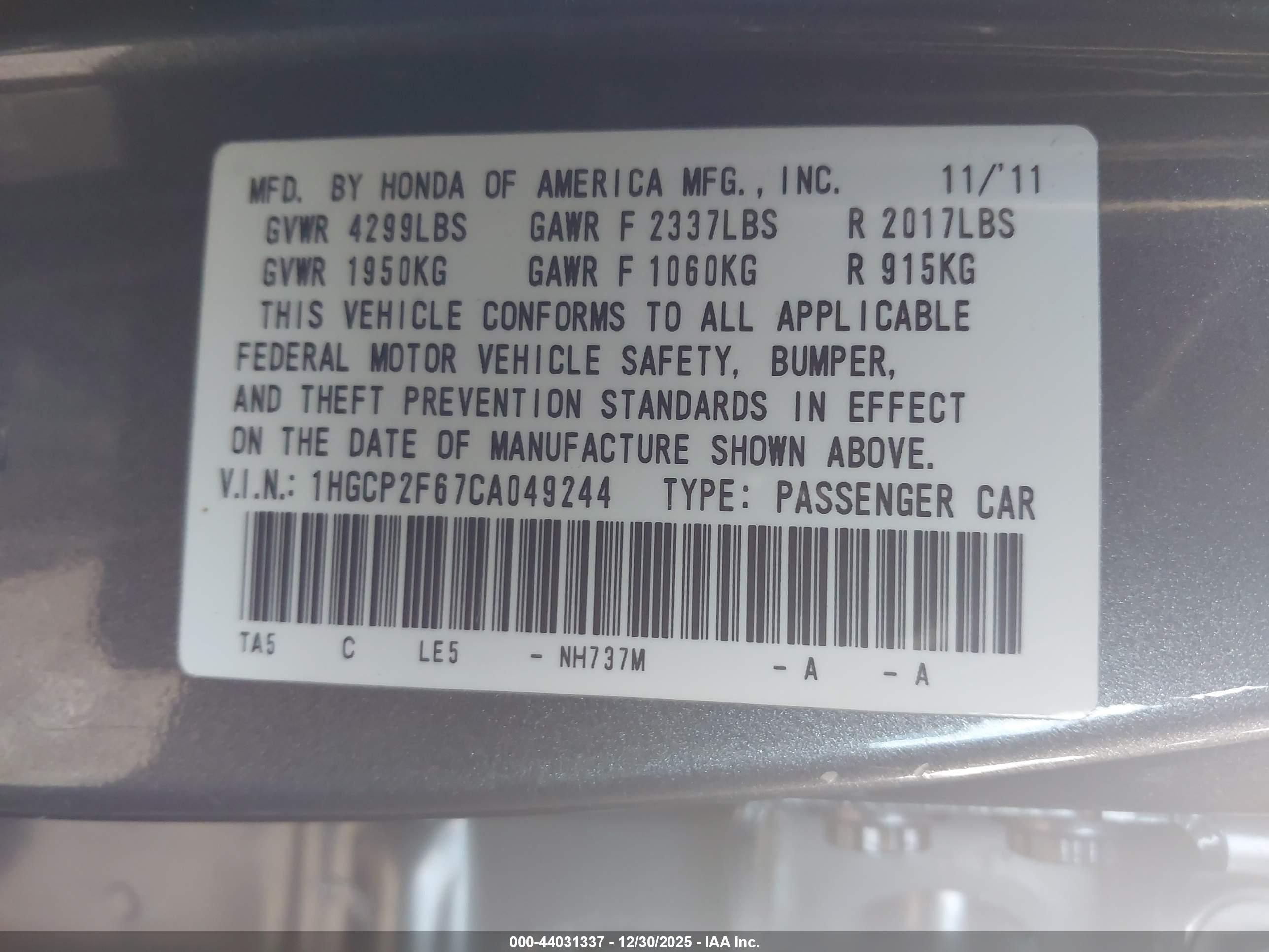 HONDA ACCORD image 9