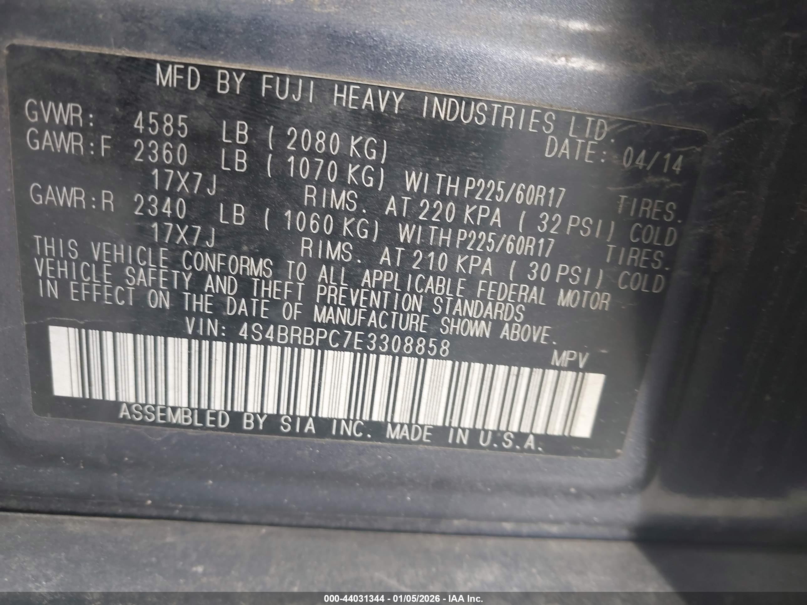 SUBARU OUTBACK image 9