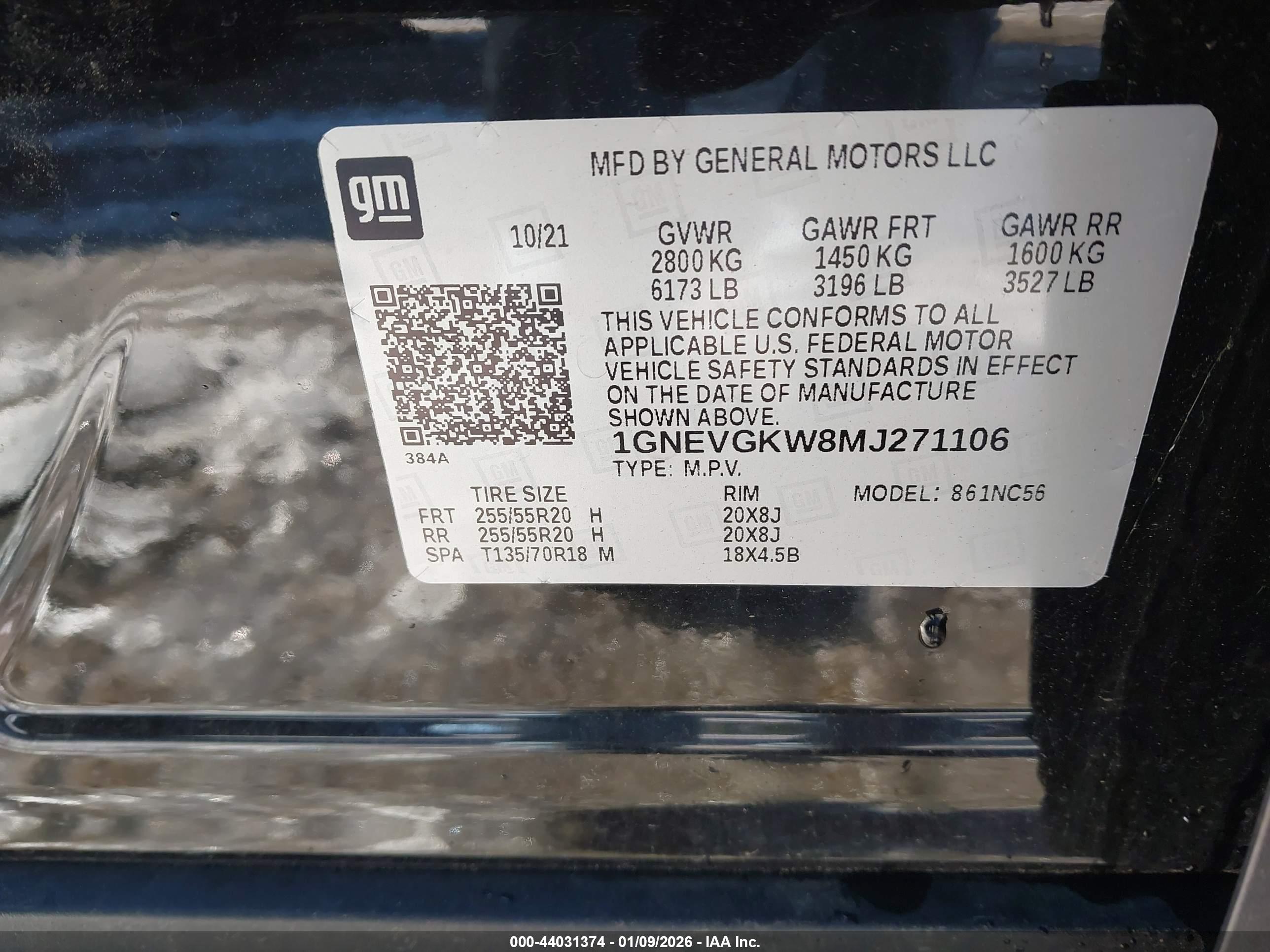 CHEVROLET TRAVERSE image 9