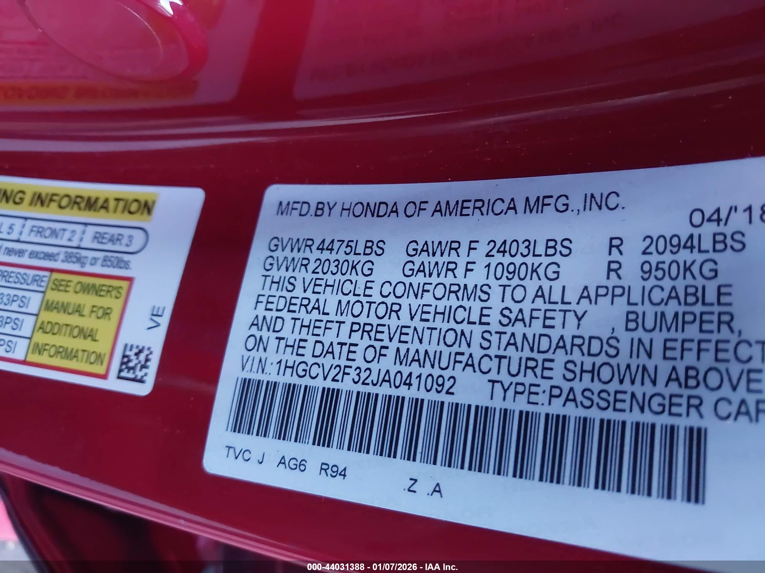 HONDA ACCORD image 9