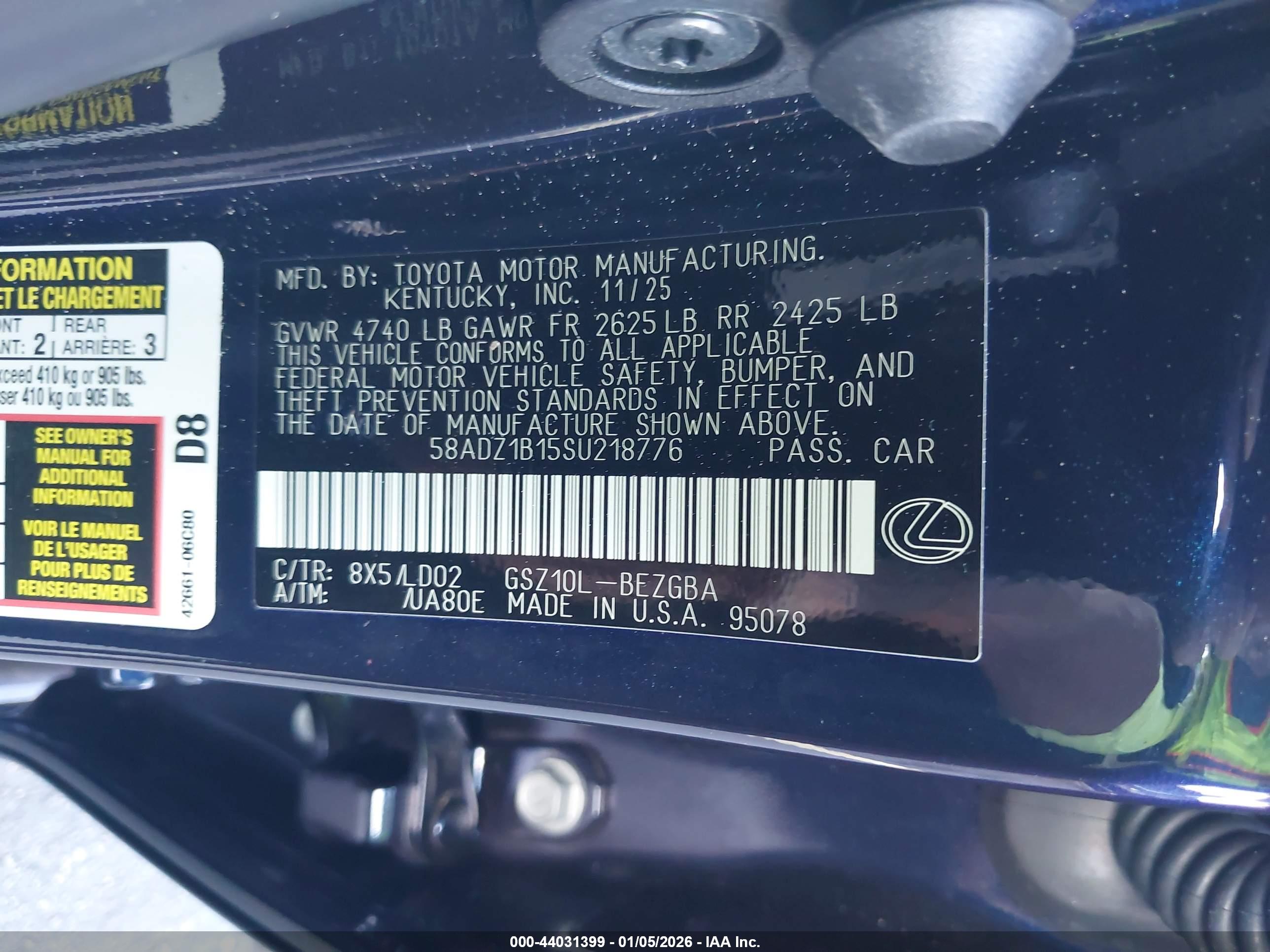 LEXUS ES image 9