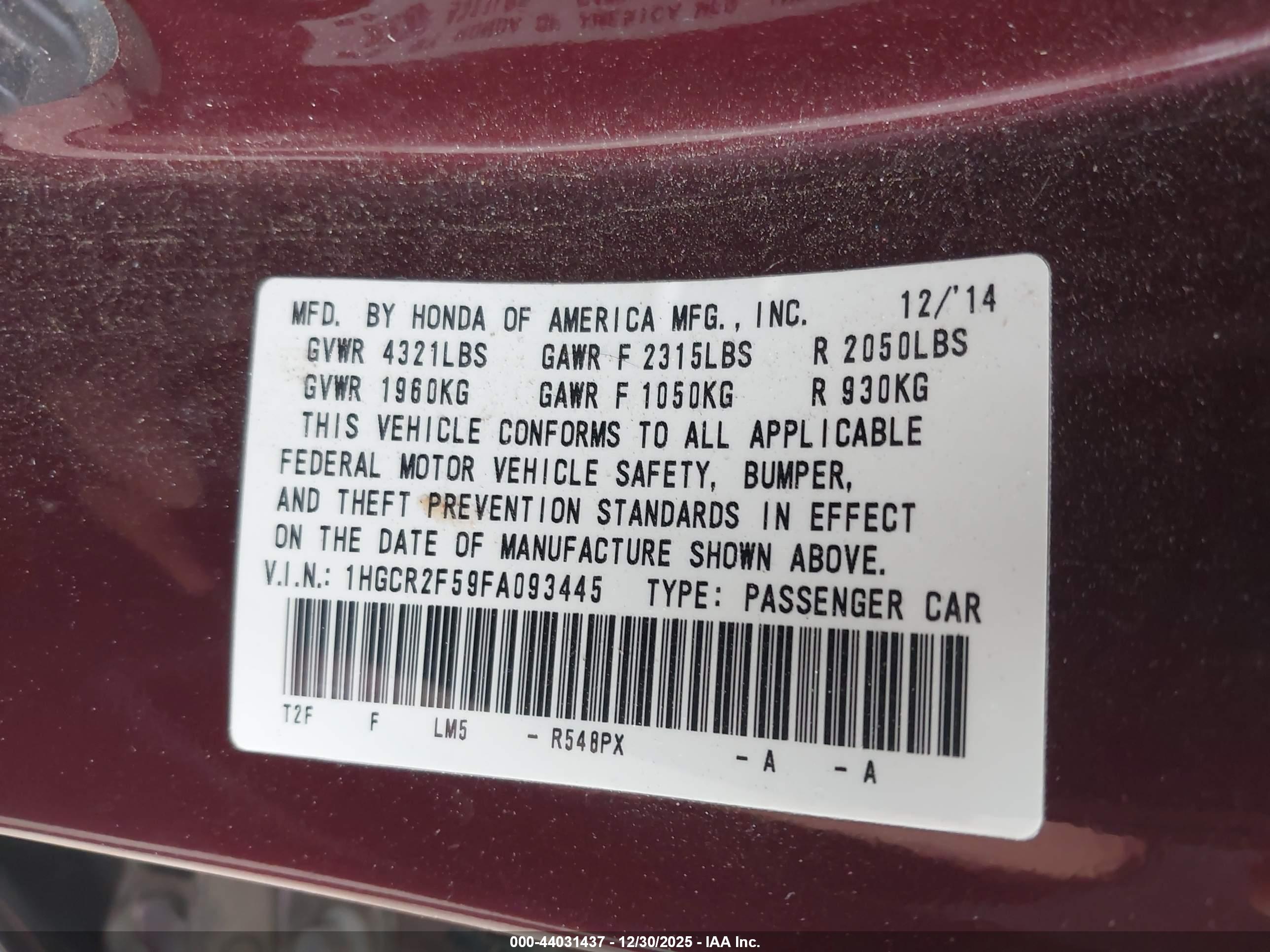 HONDA ACCORD image 9