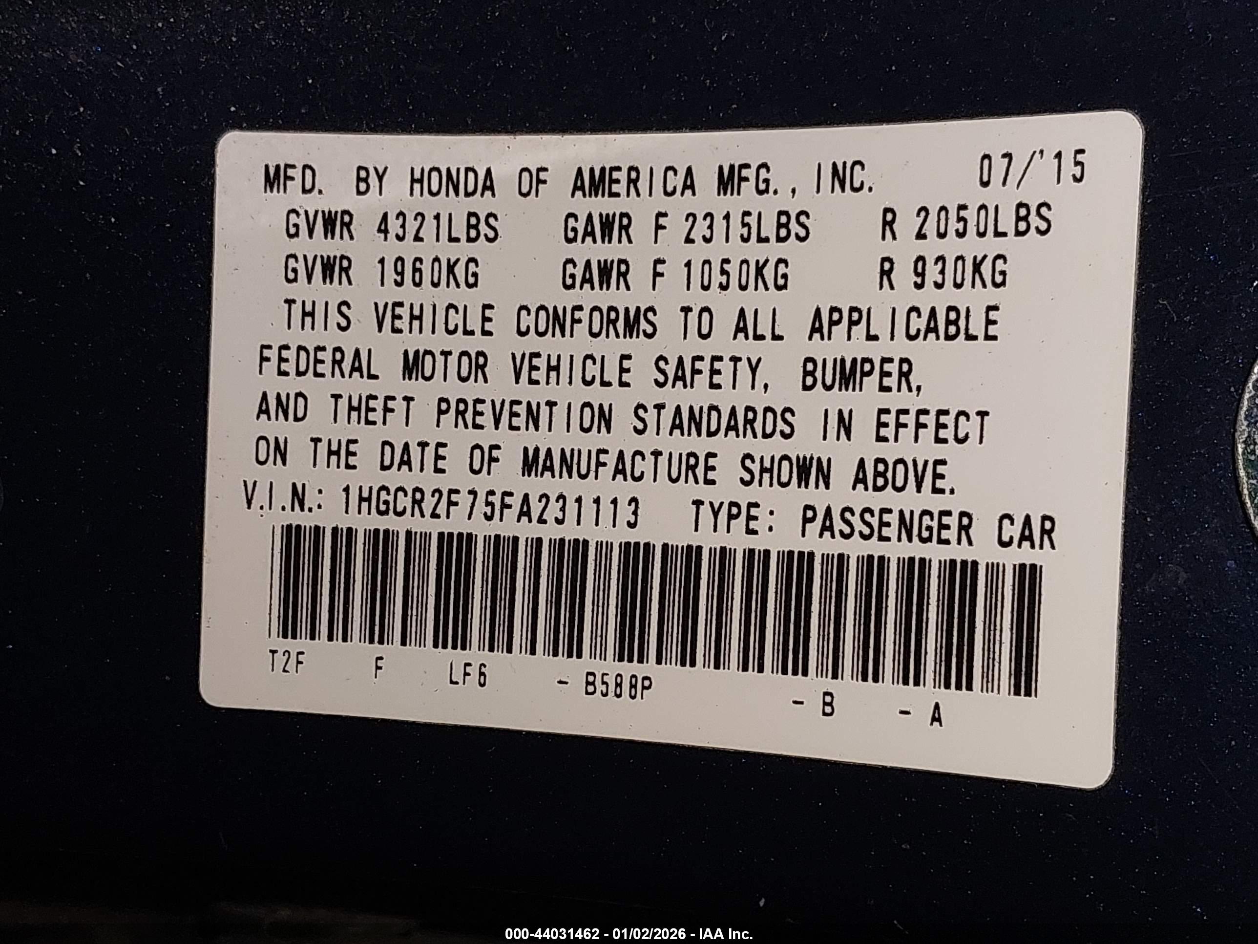 HONDA ACCORD image 9