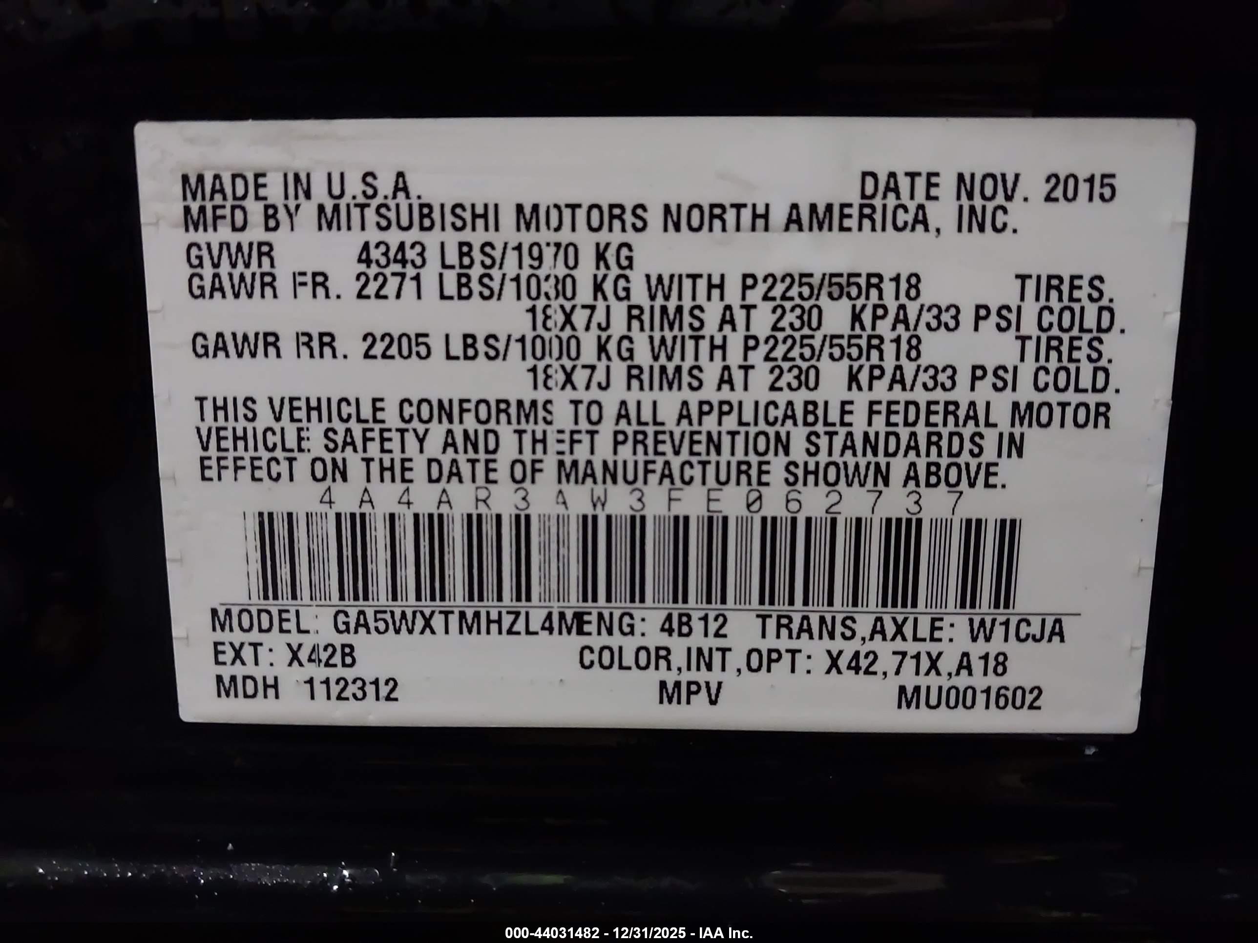 MITSUBISHI OUTLANDER image 9