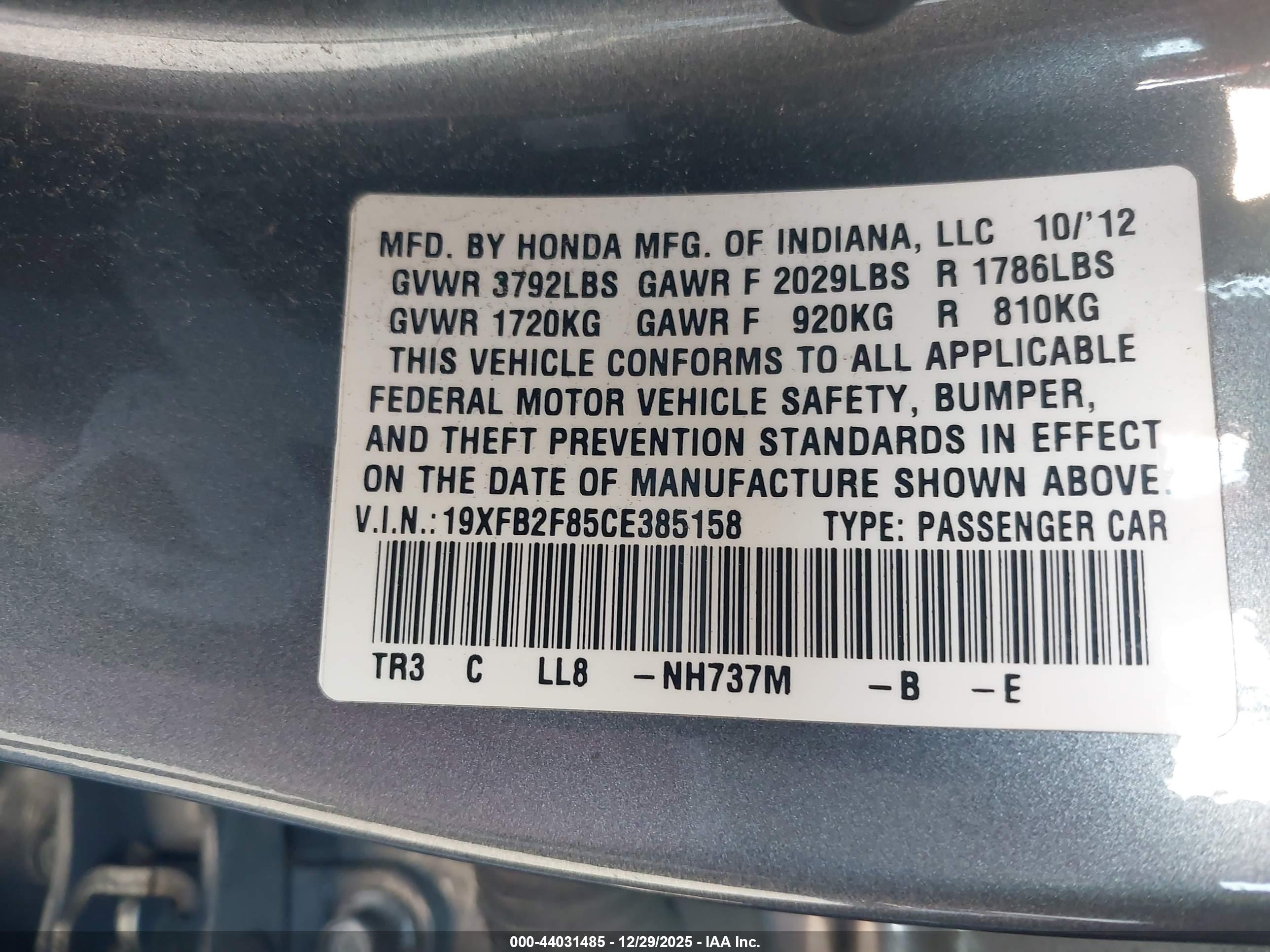 HONDA CIVIC image 9