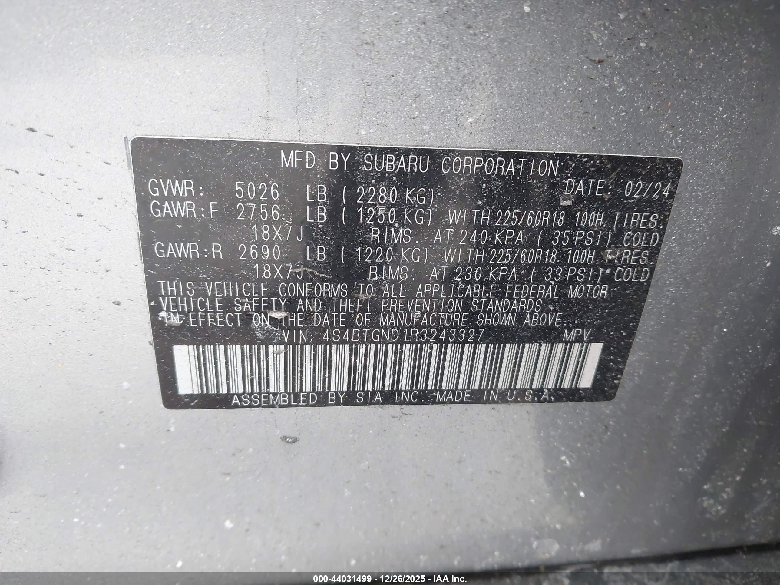 SUBARU OUTBACK image 9