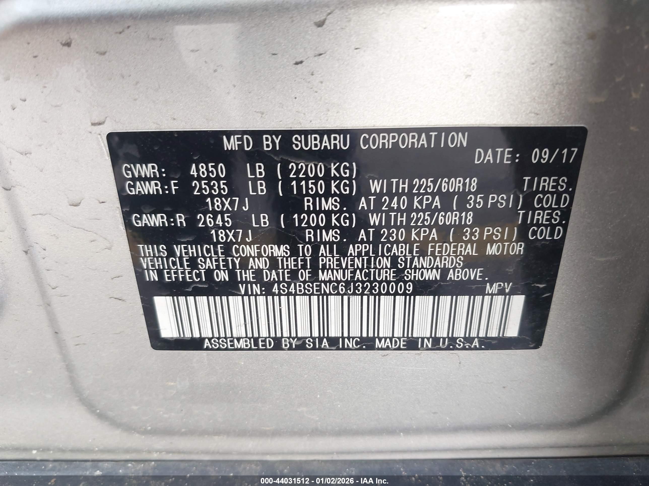 SUBARU OUTBACK image 9