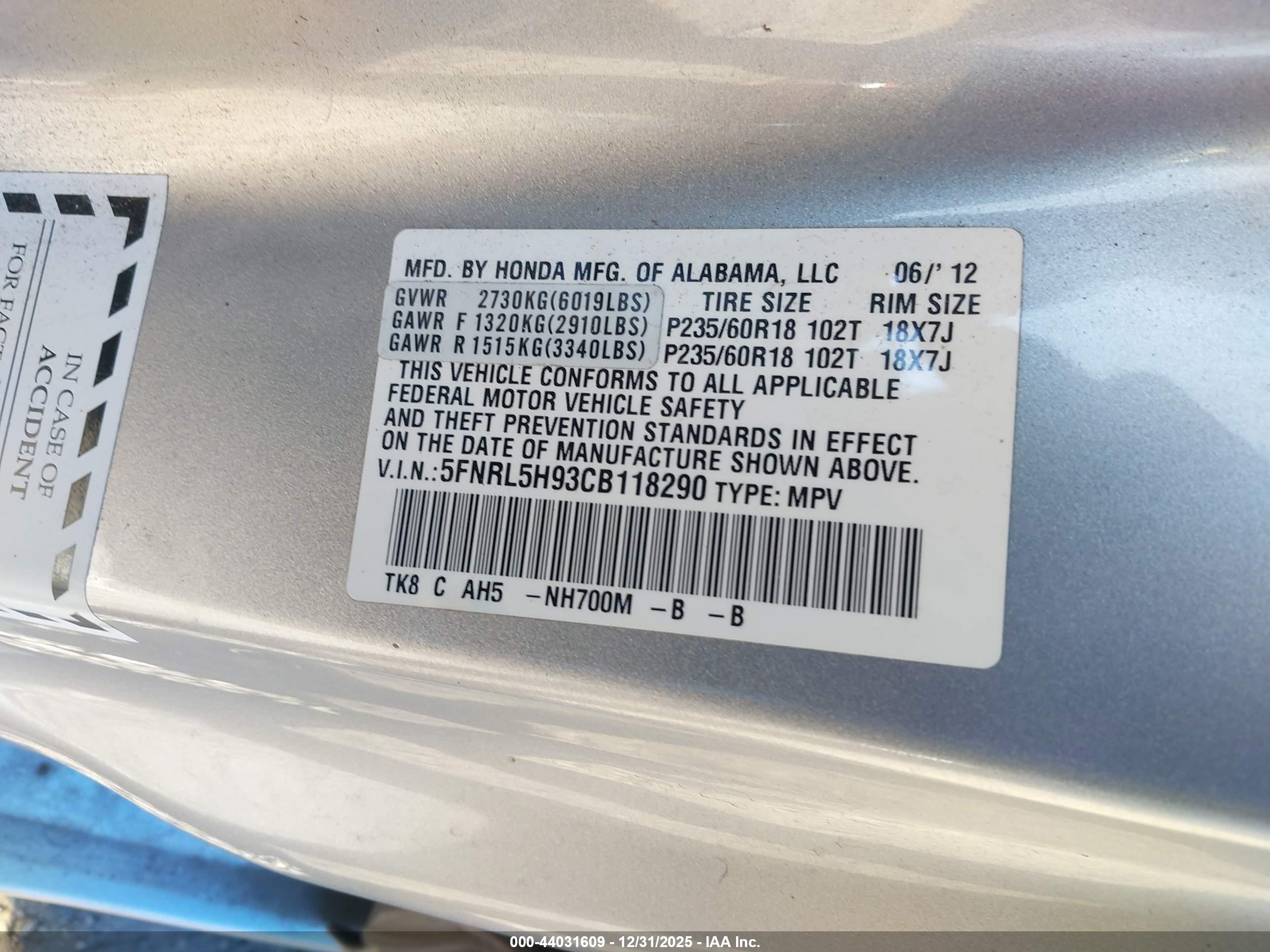 HONDA ODYSSEY image 9