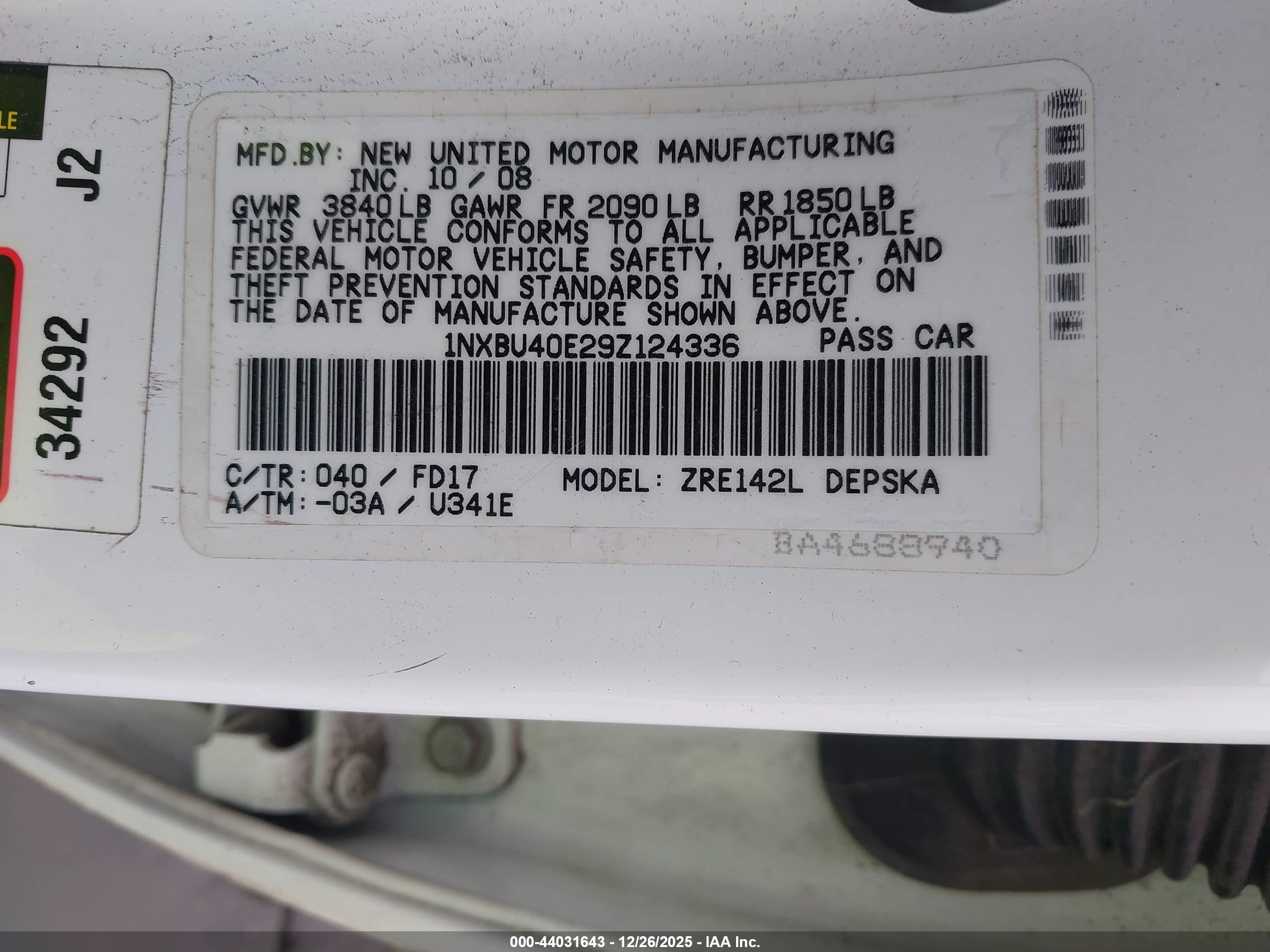 TOYOTA COROLLA image 9