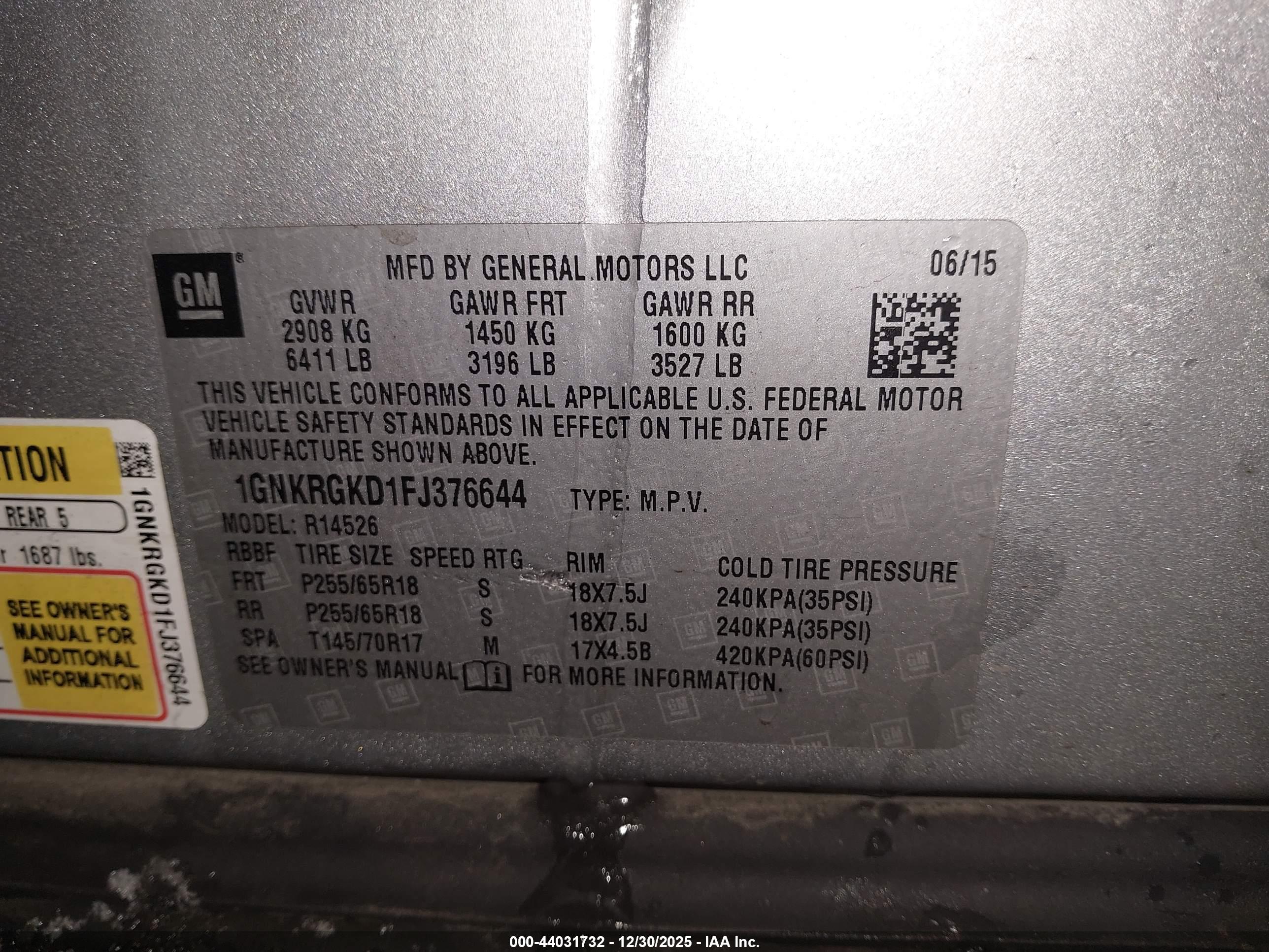 CHEVROLET TRAVERSE image 9