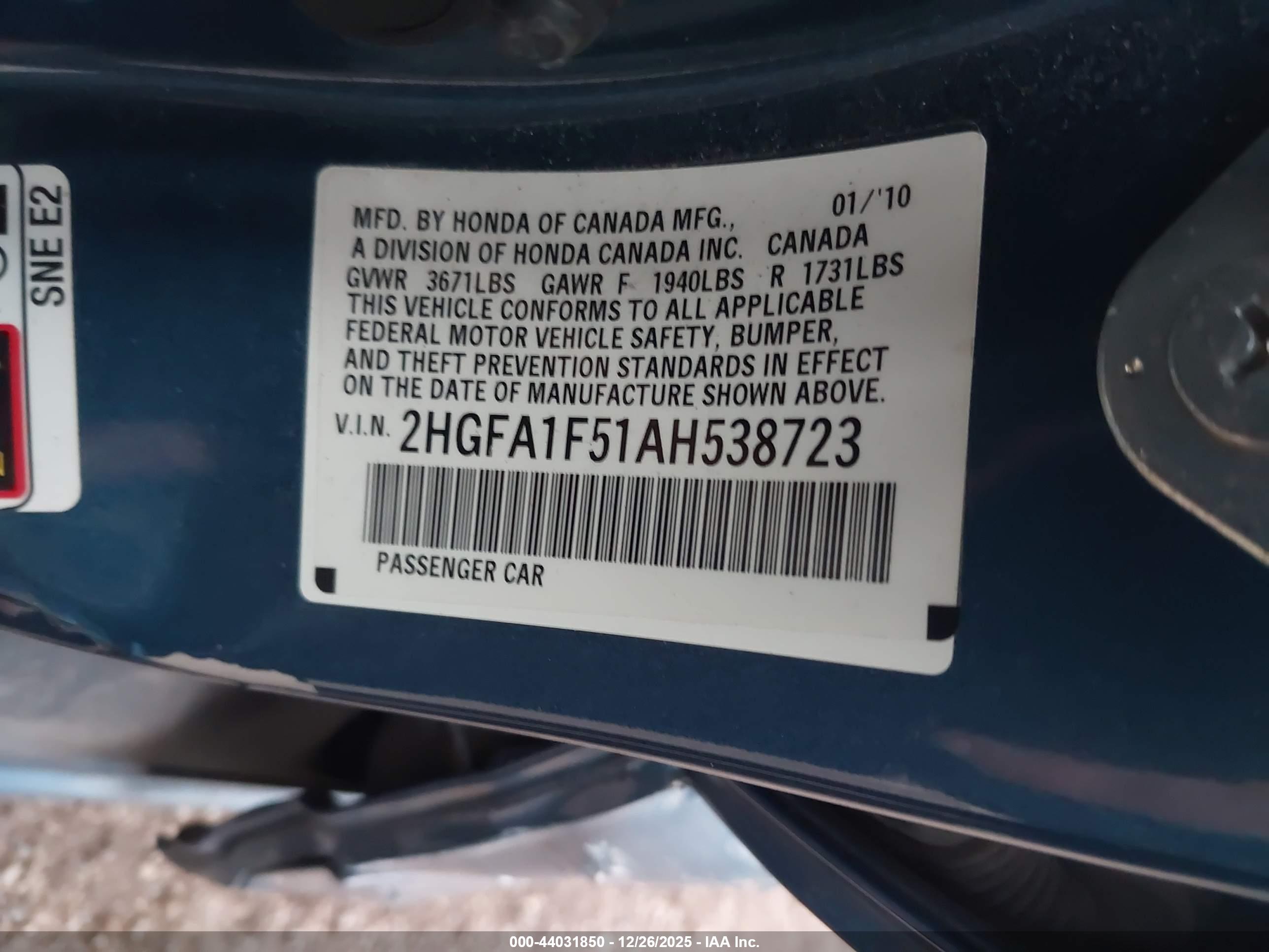 HONDA CIVIC image 9