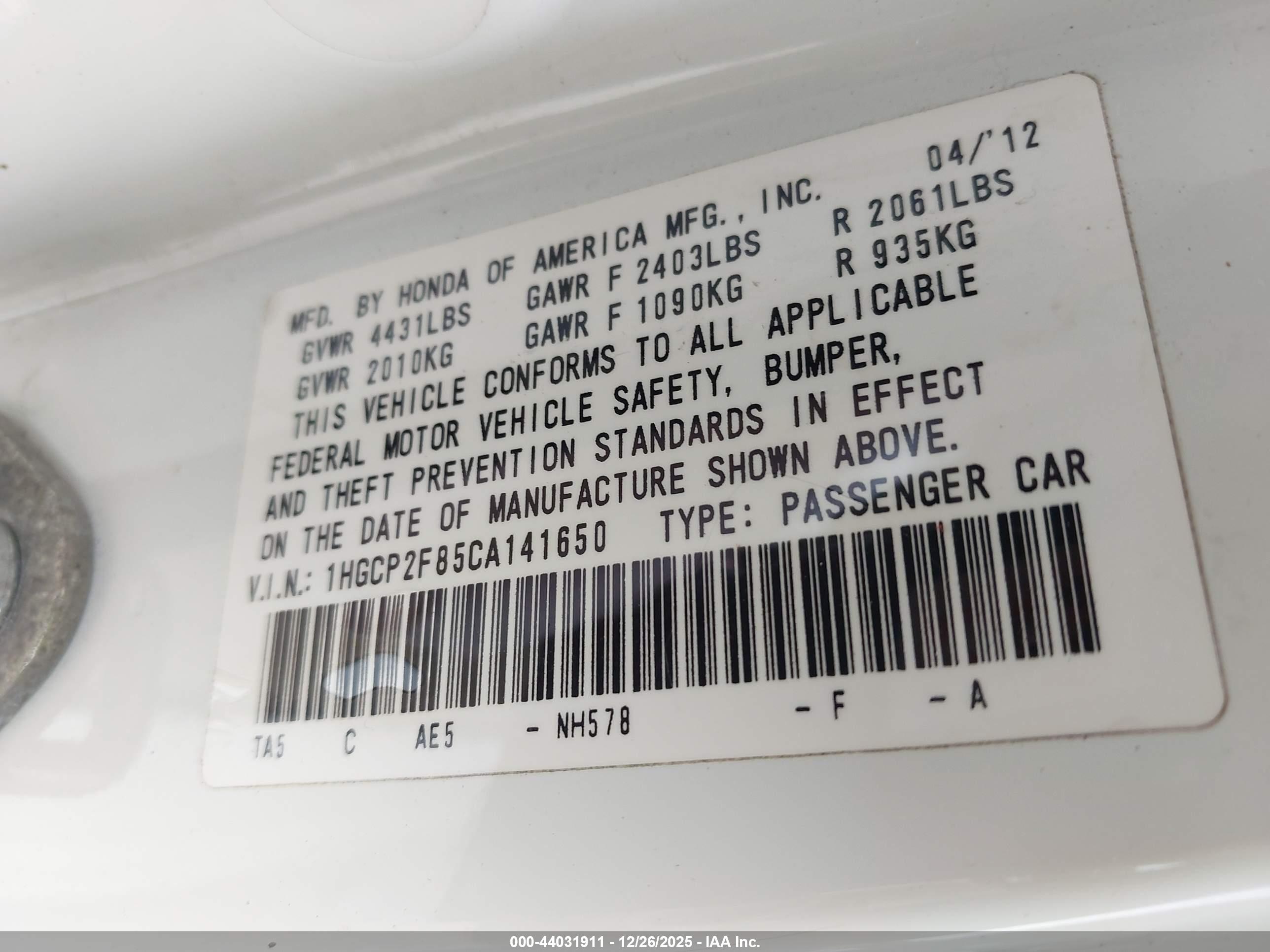 HONDA ACCORD image 9