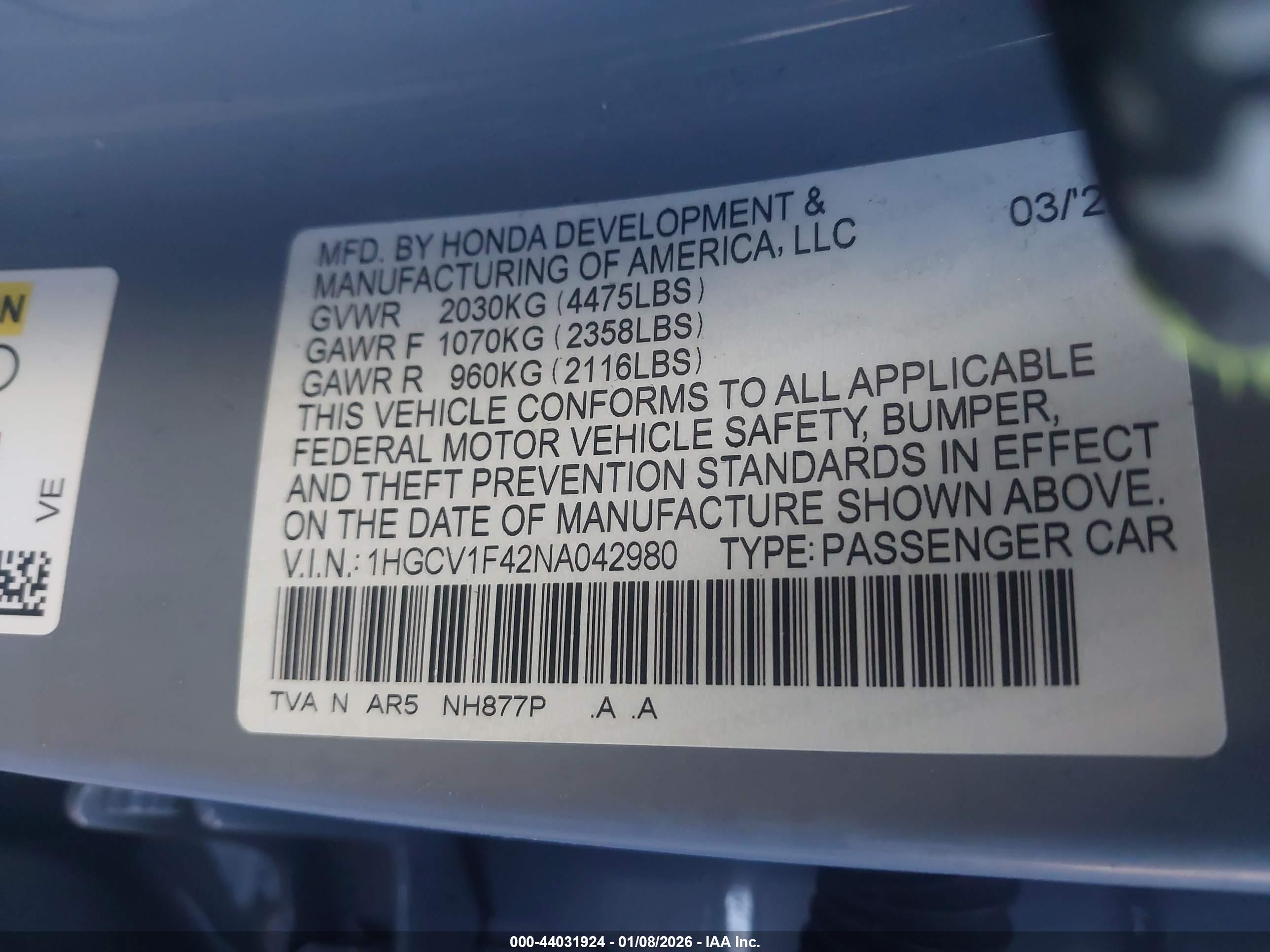 HONDA ACCORD image 9