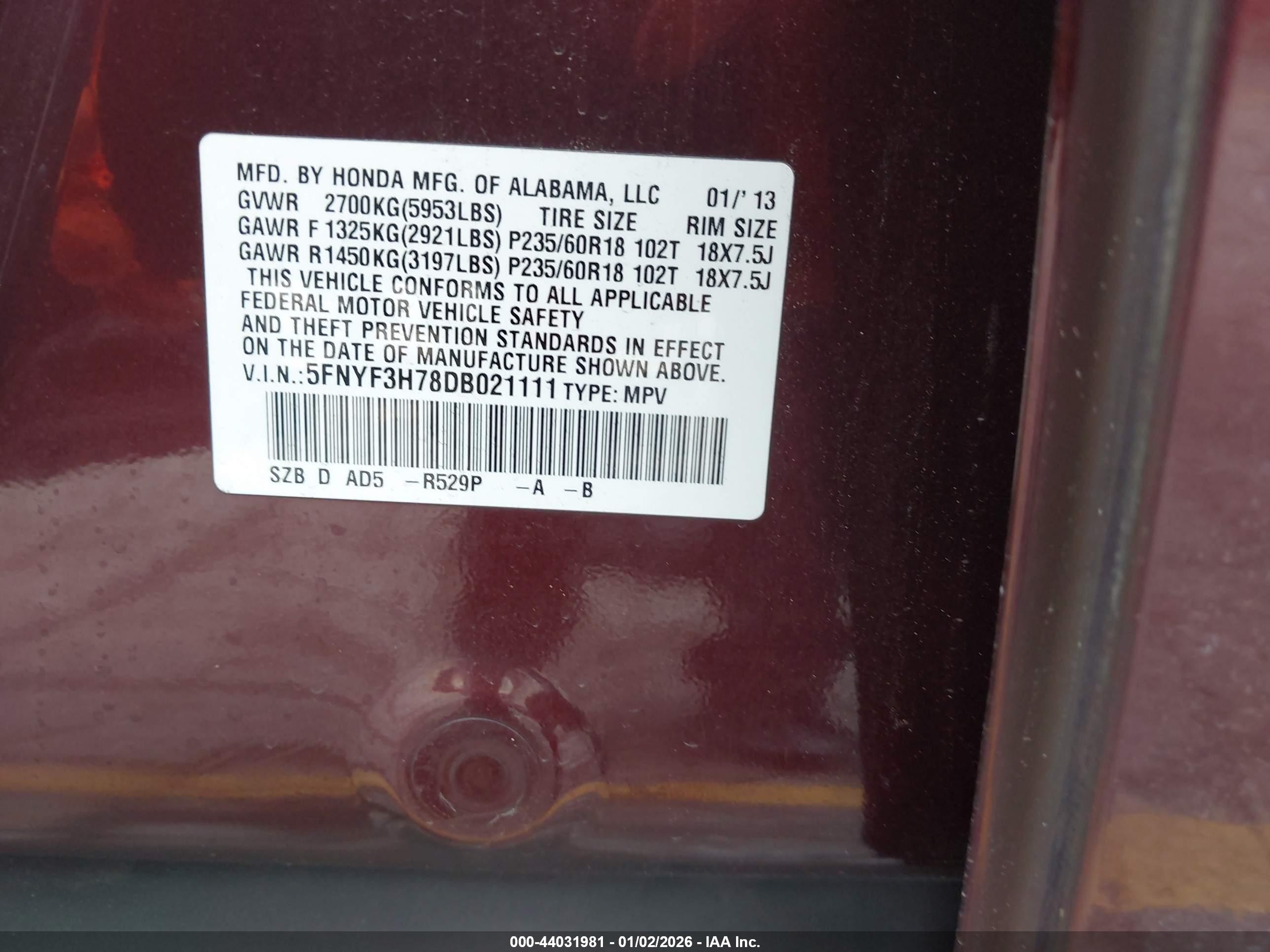 HONDA PILOT image 9