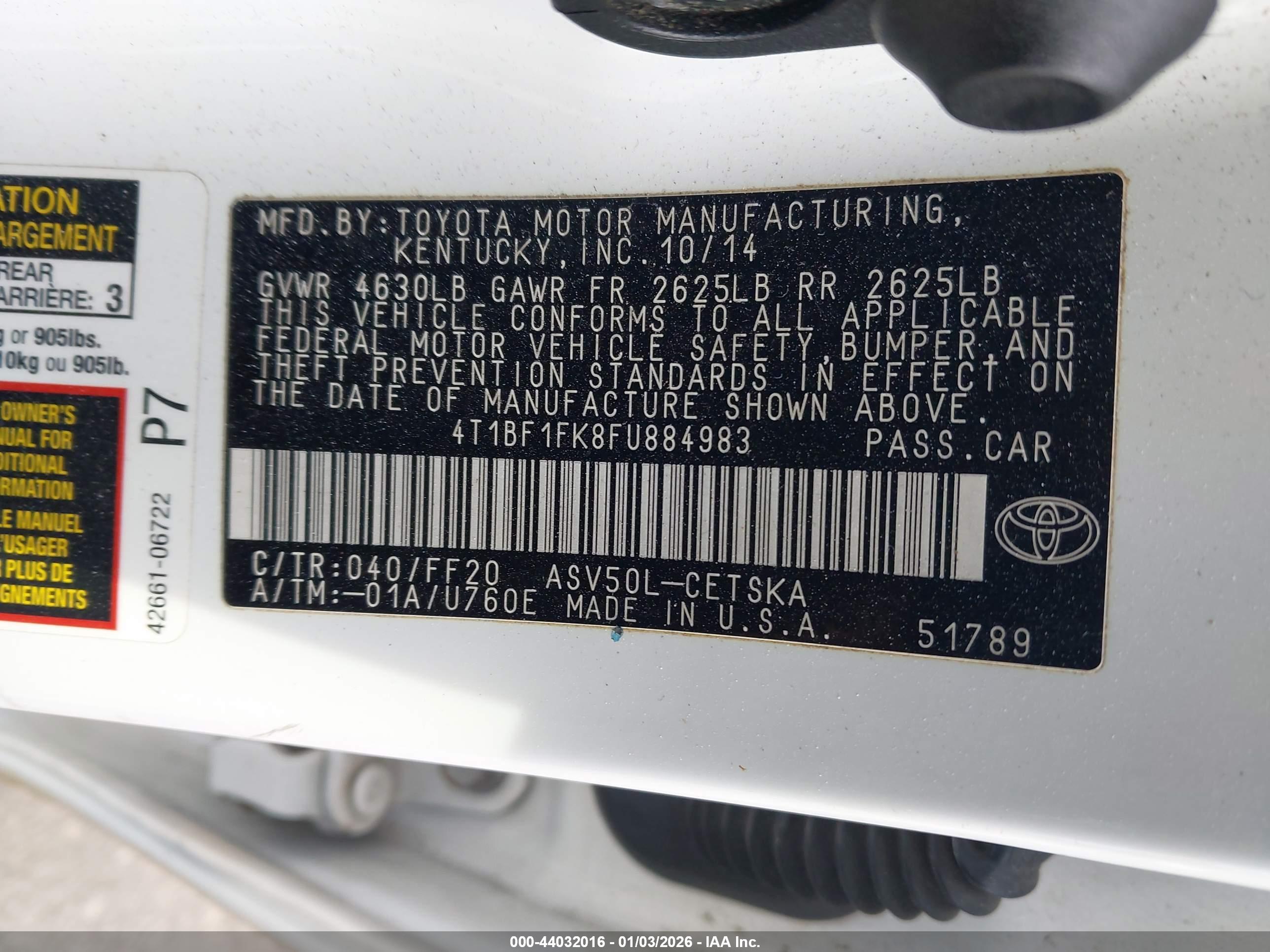 TOYOTA CAMRY image 9
