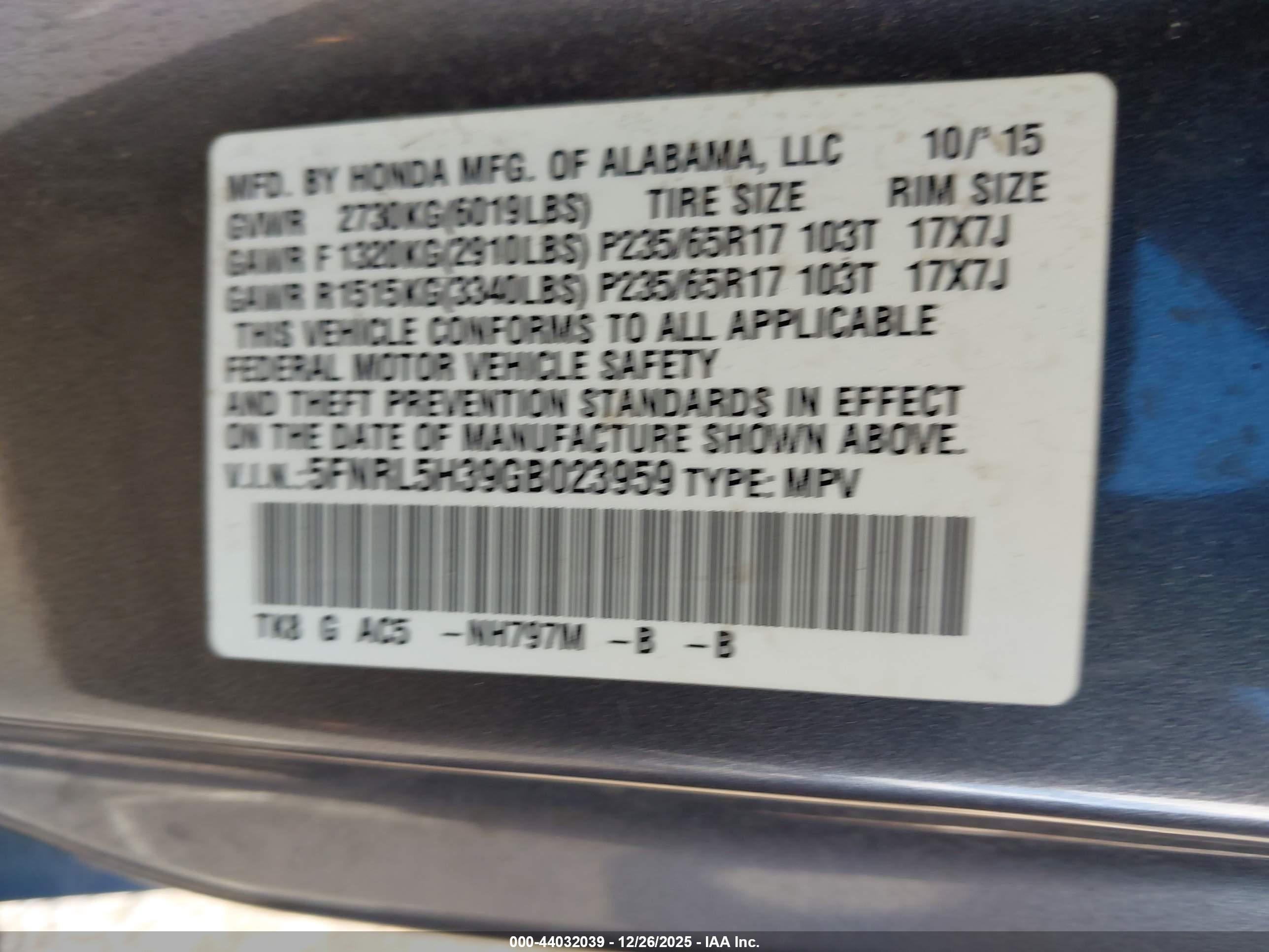 HONDA ODYSSEY image 9