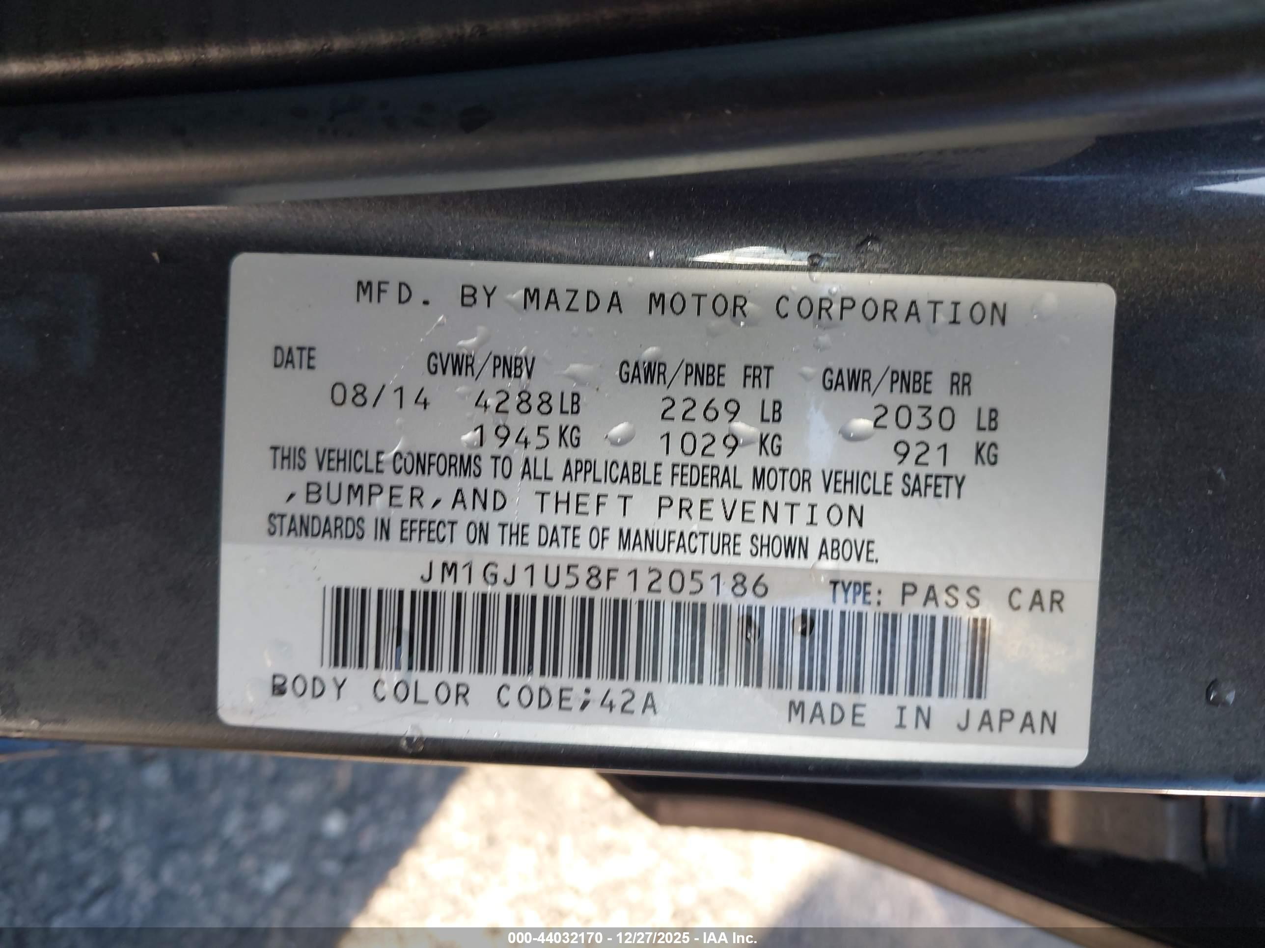 MAZDA MAZDA6 image 9
