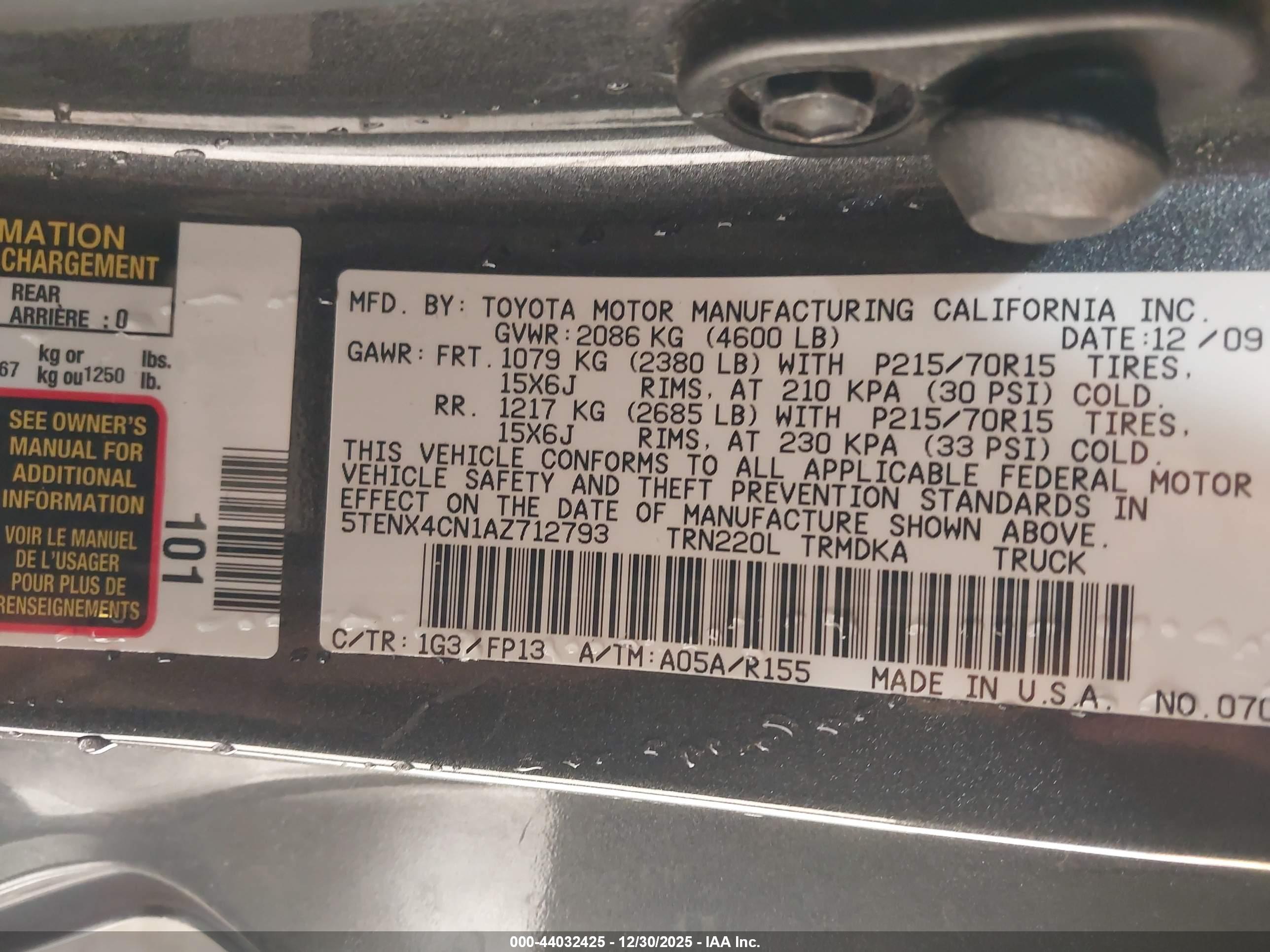 TOYOTA TACOMA image 9
