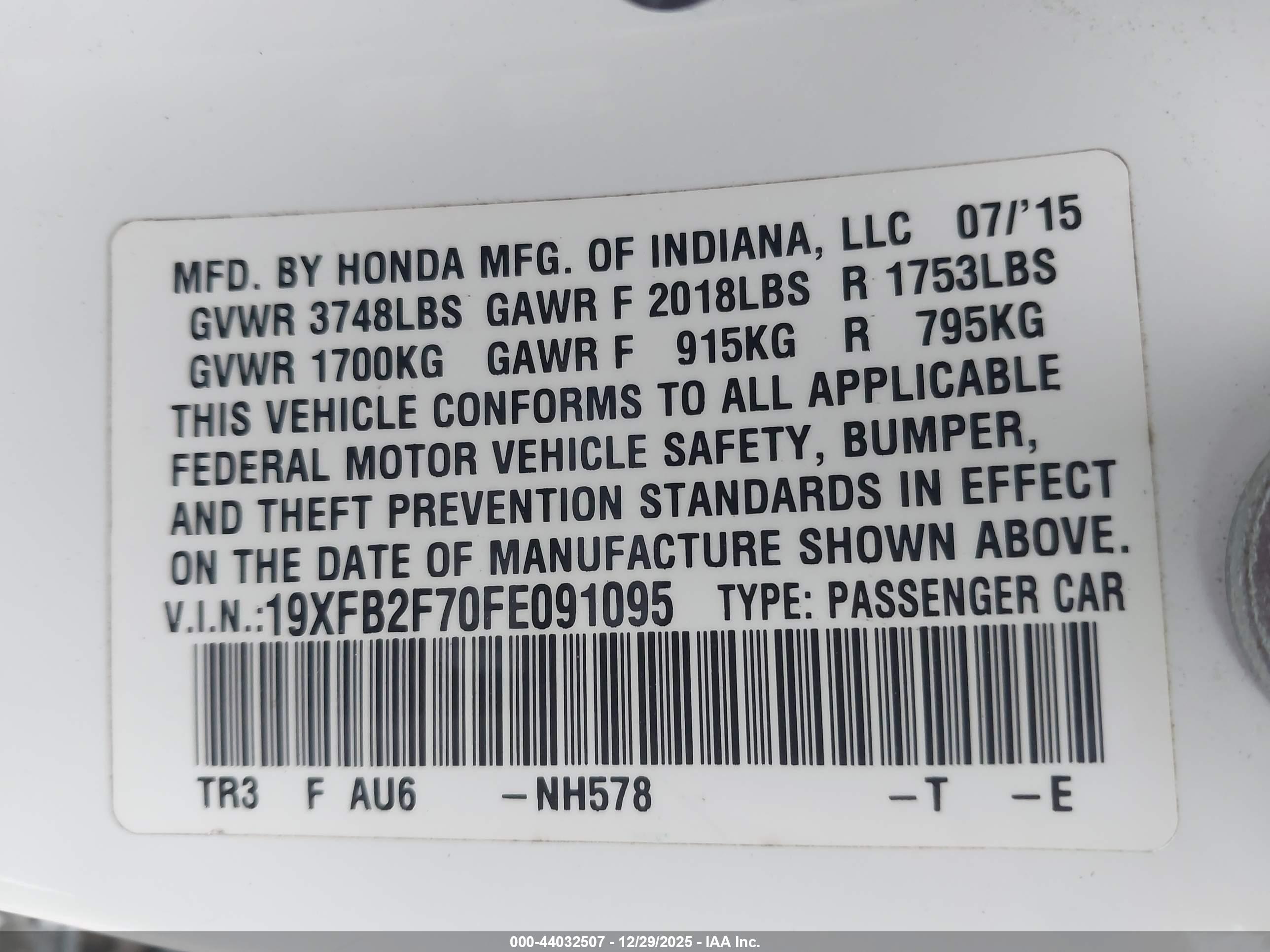 HONDA CIVIC image 9