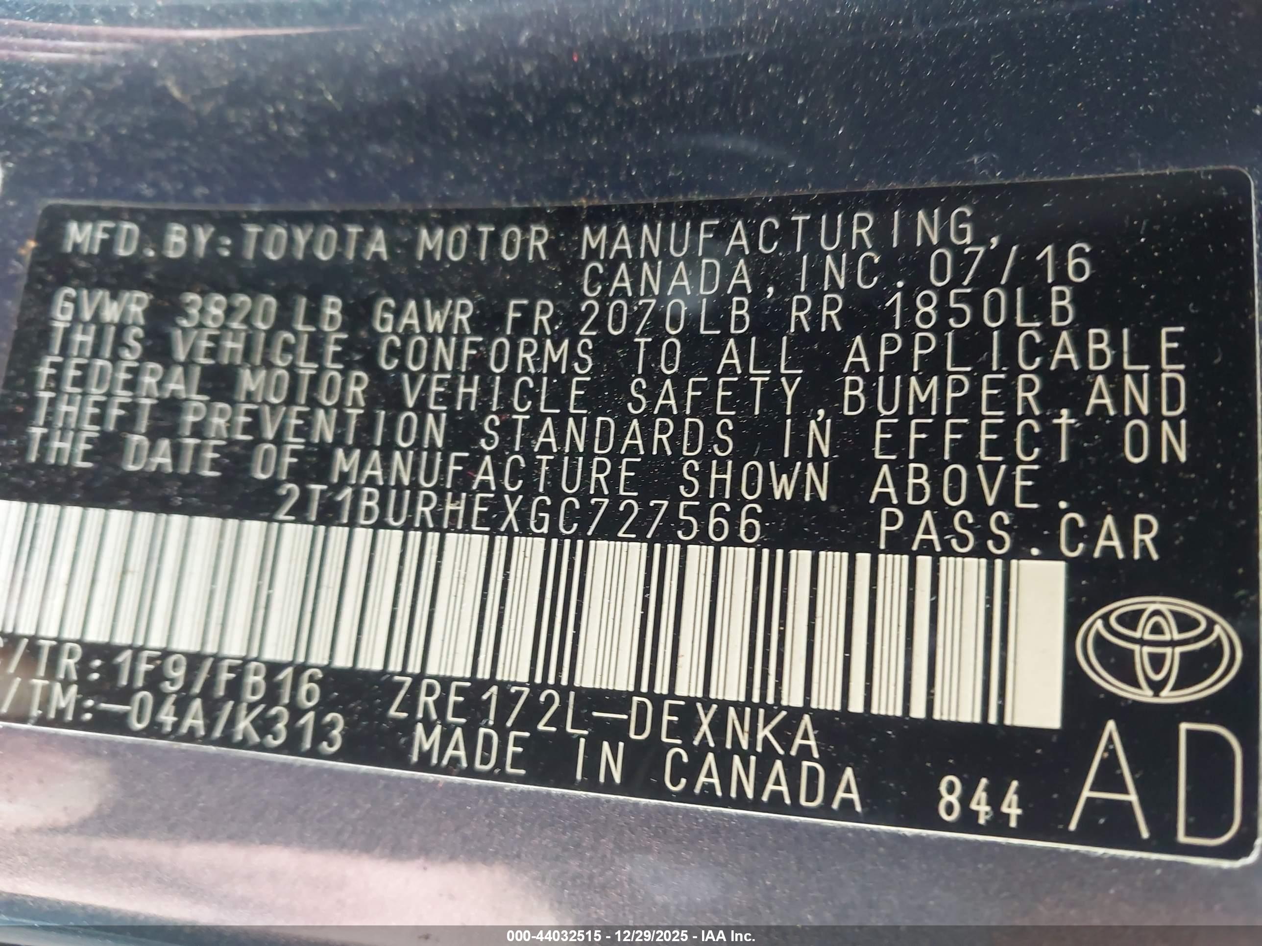 TOYOTA COROLLA image 9