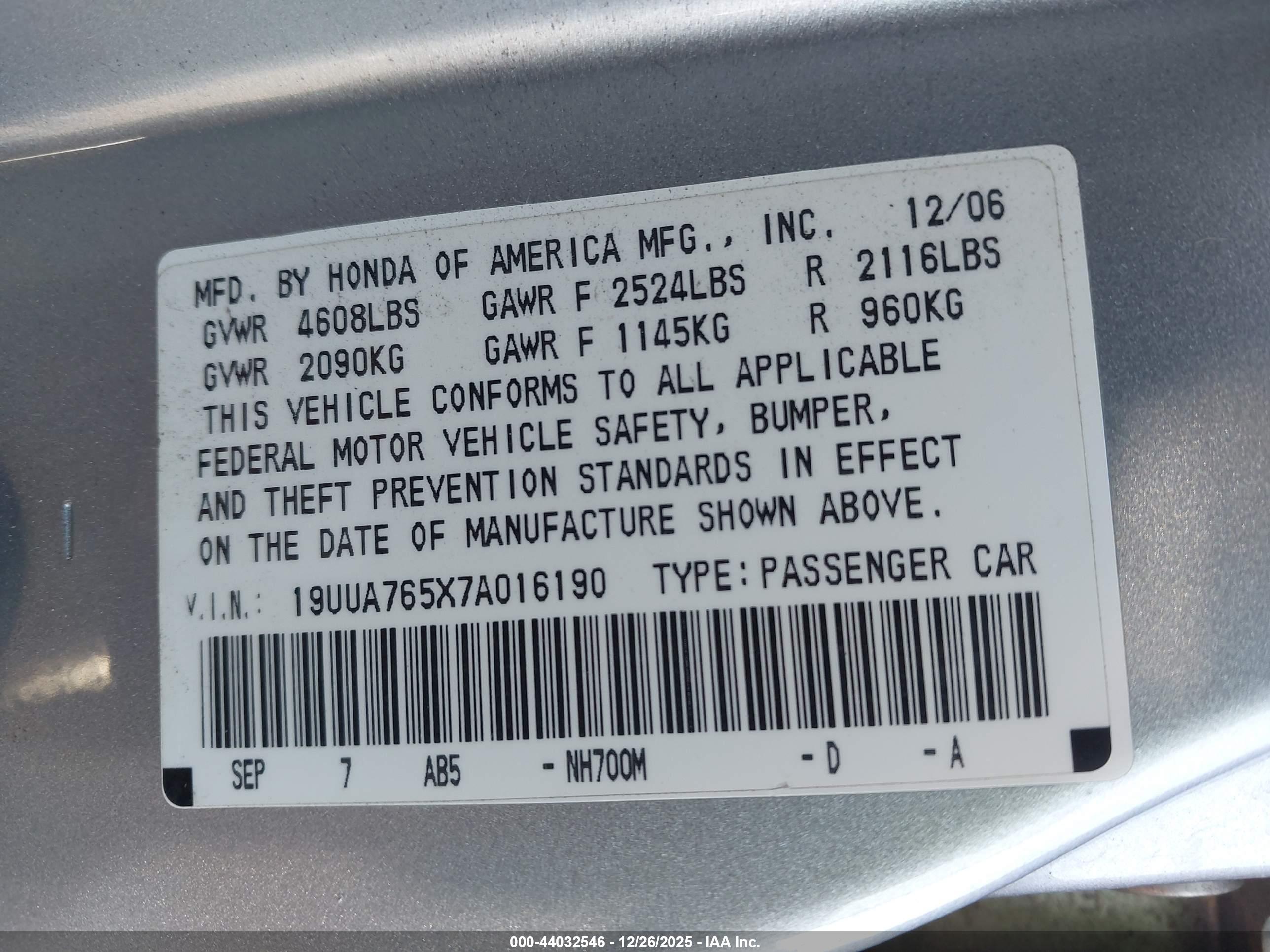 ACURA TL image 9