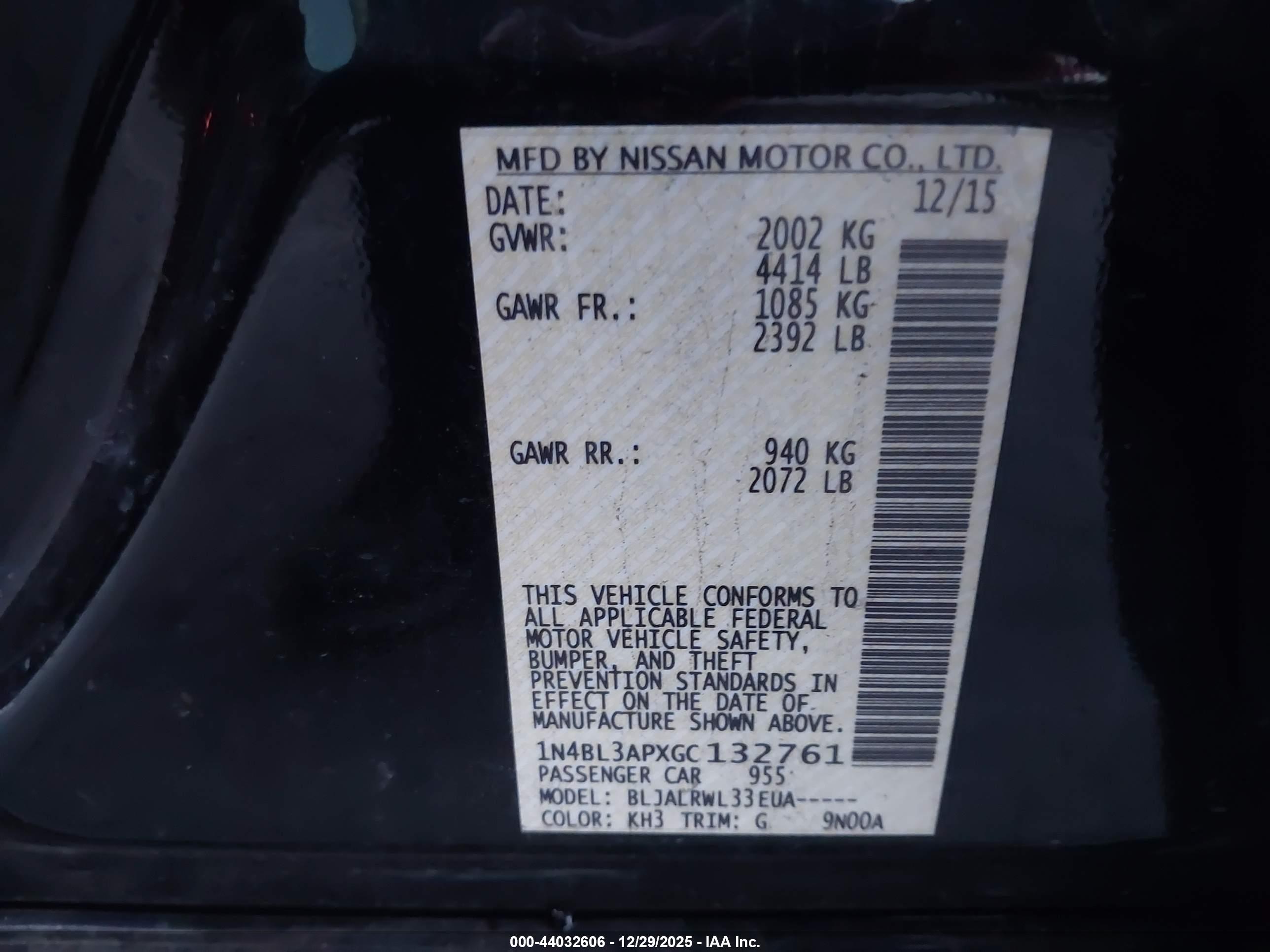 NISSAN ALTIMA image 9