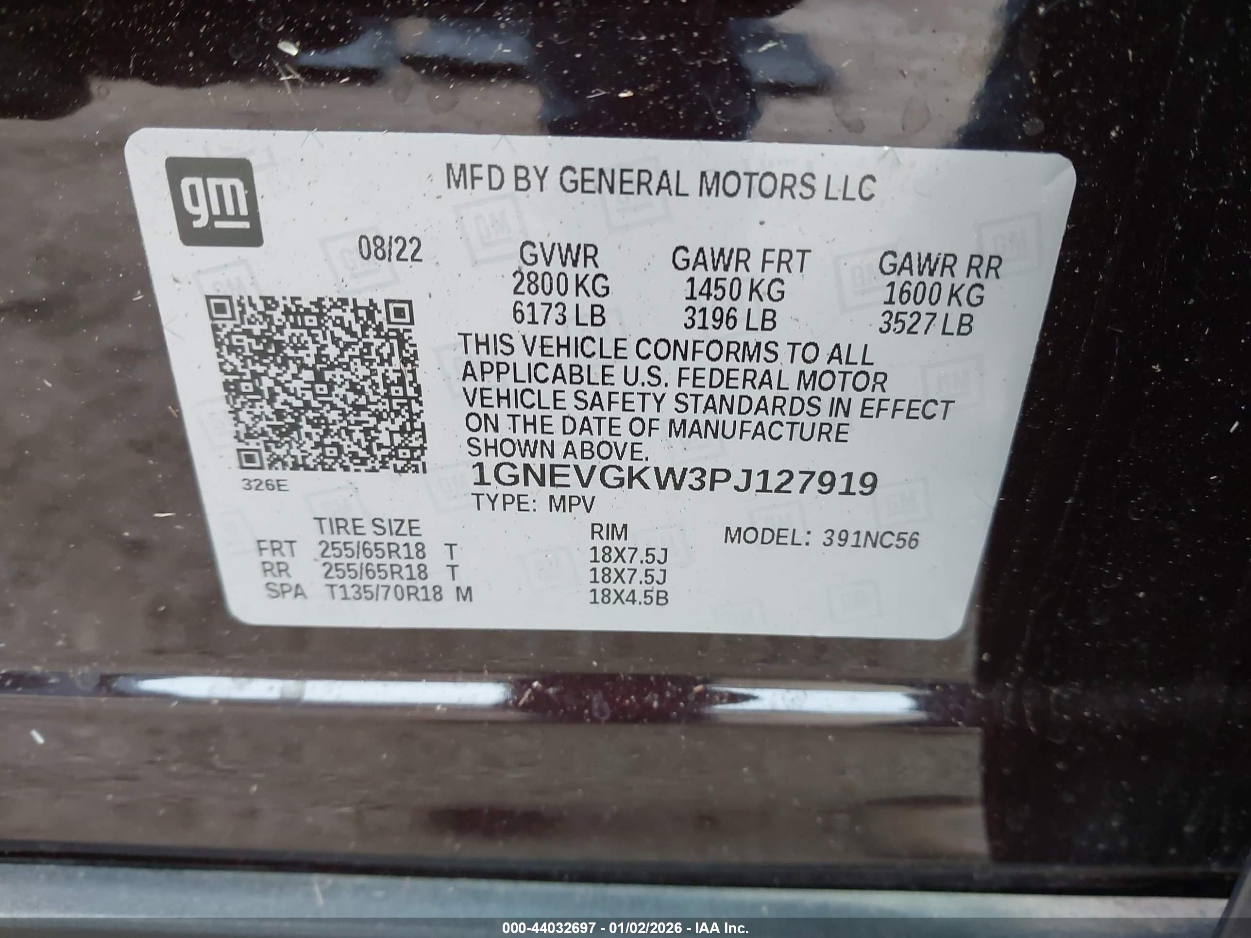 CHEVROLET TRAVERSE image 9