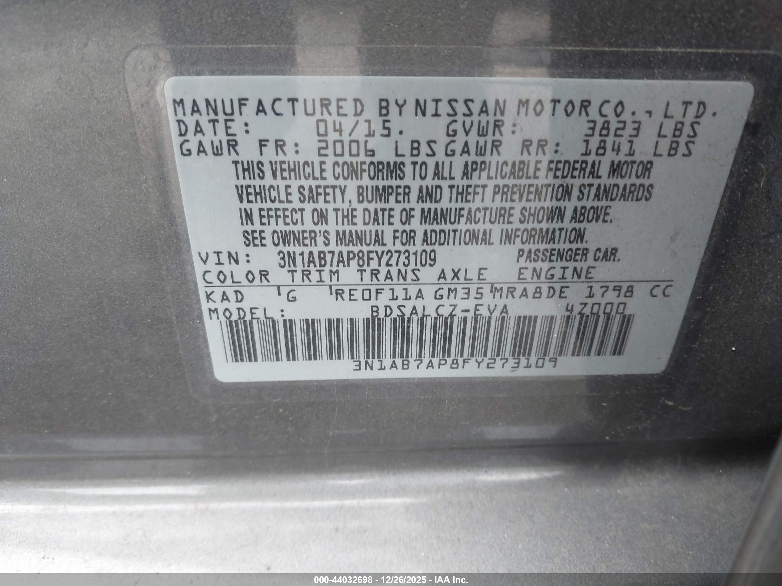 NISSAN SENTRA image 9