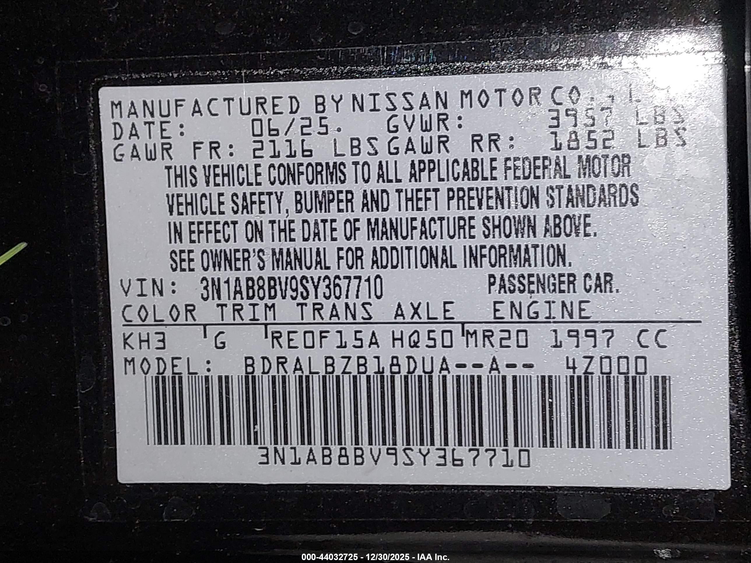 NISSAN SENTRA image 9