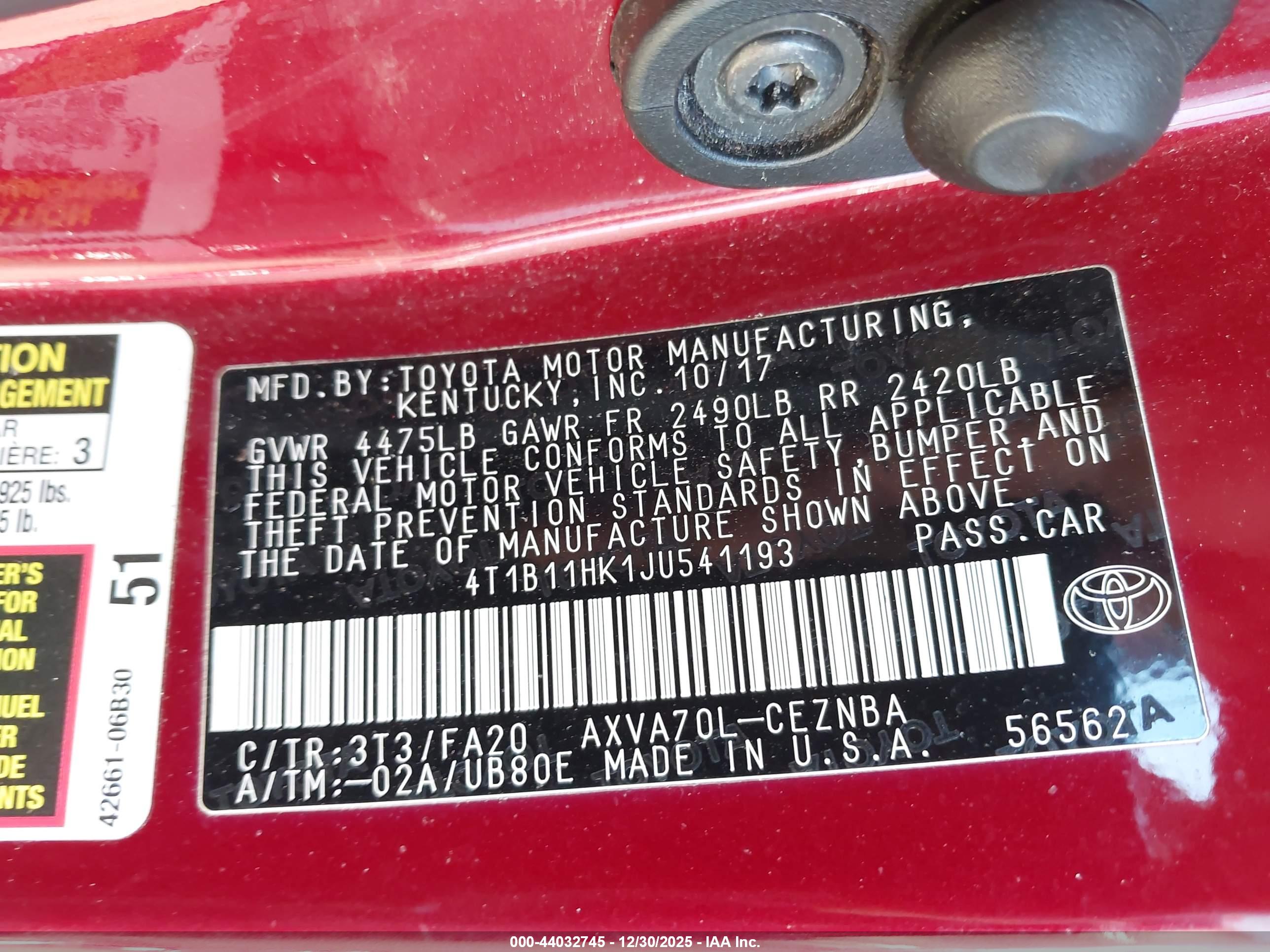 TOYOTA CAMRY image 9